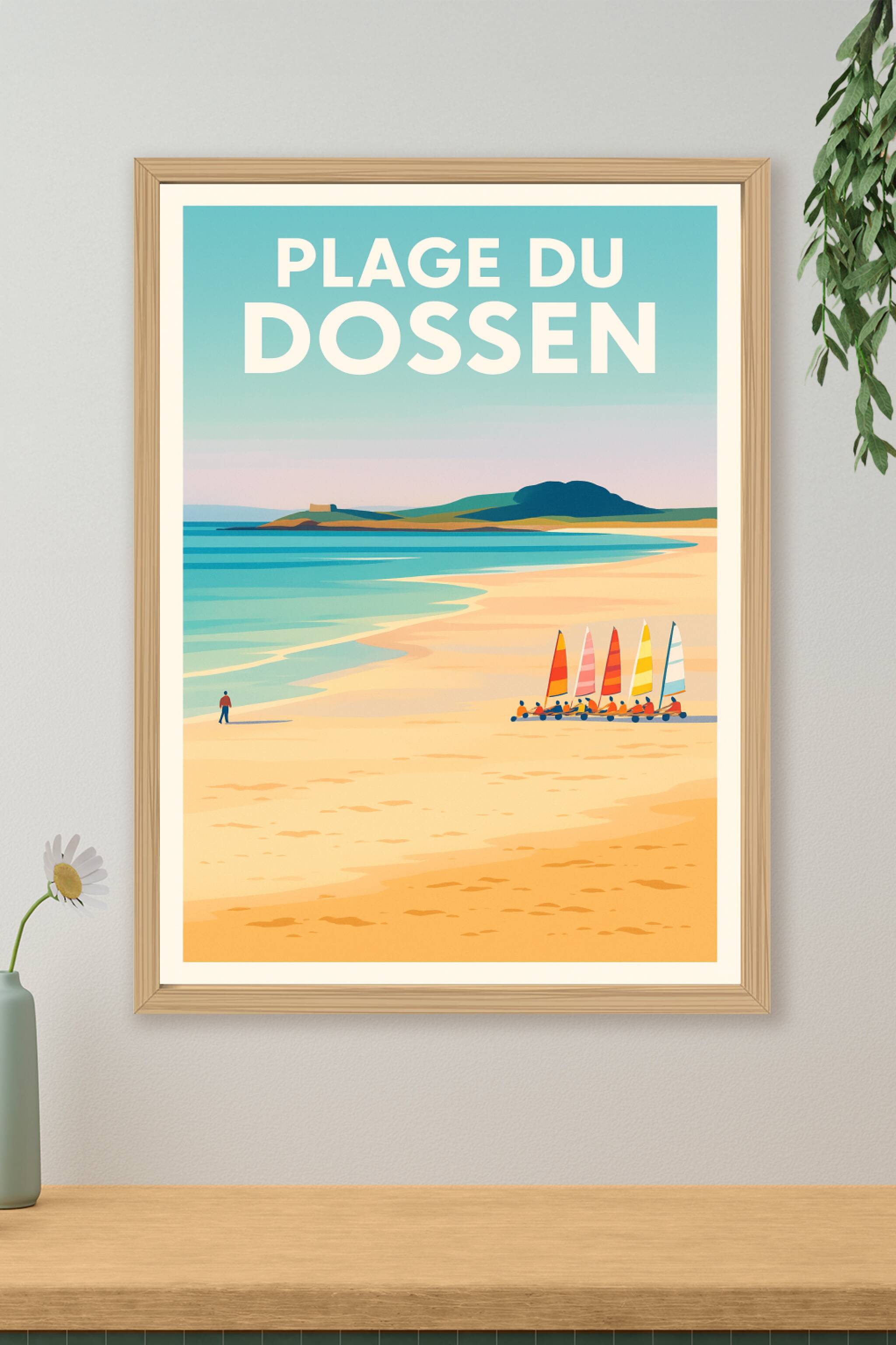 Affiche de Plage du Dossen - L'esprit glisse en Bretagne Nord