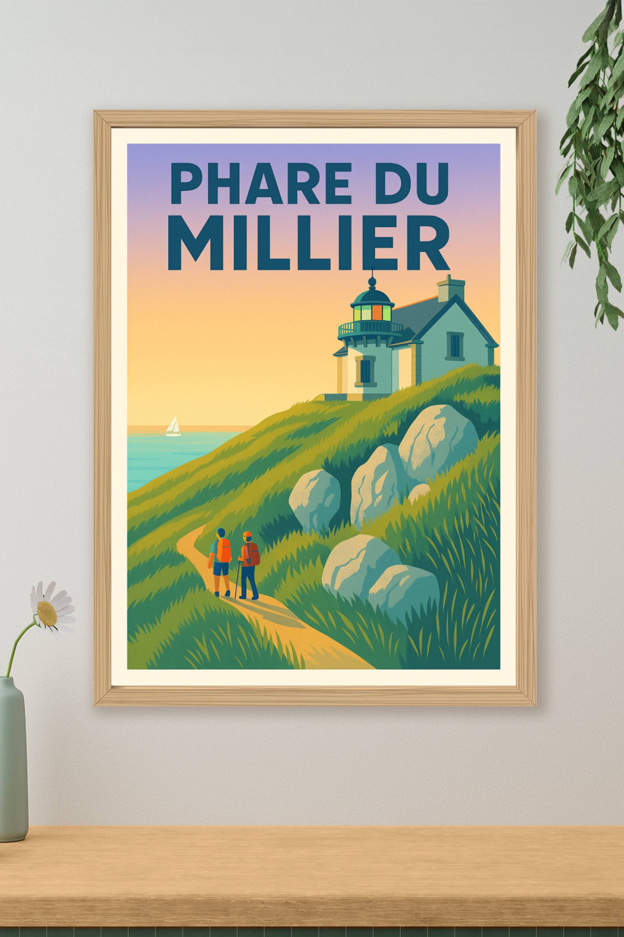Affiche de Phare du Millier - L'éclat sauvage de la côte bretonne