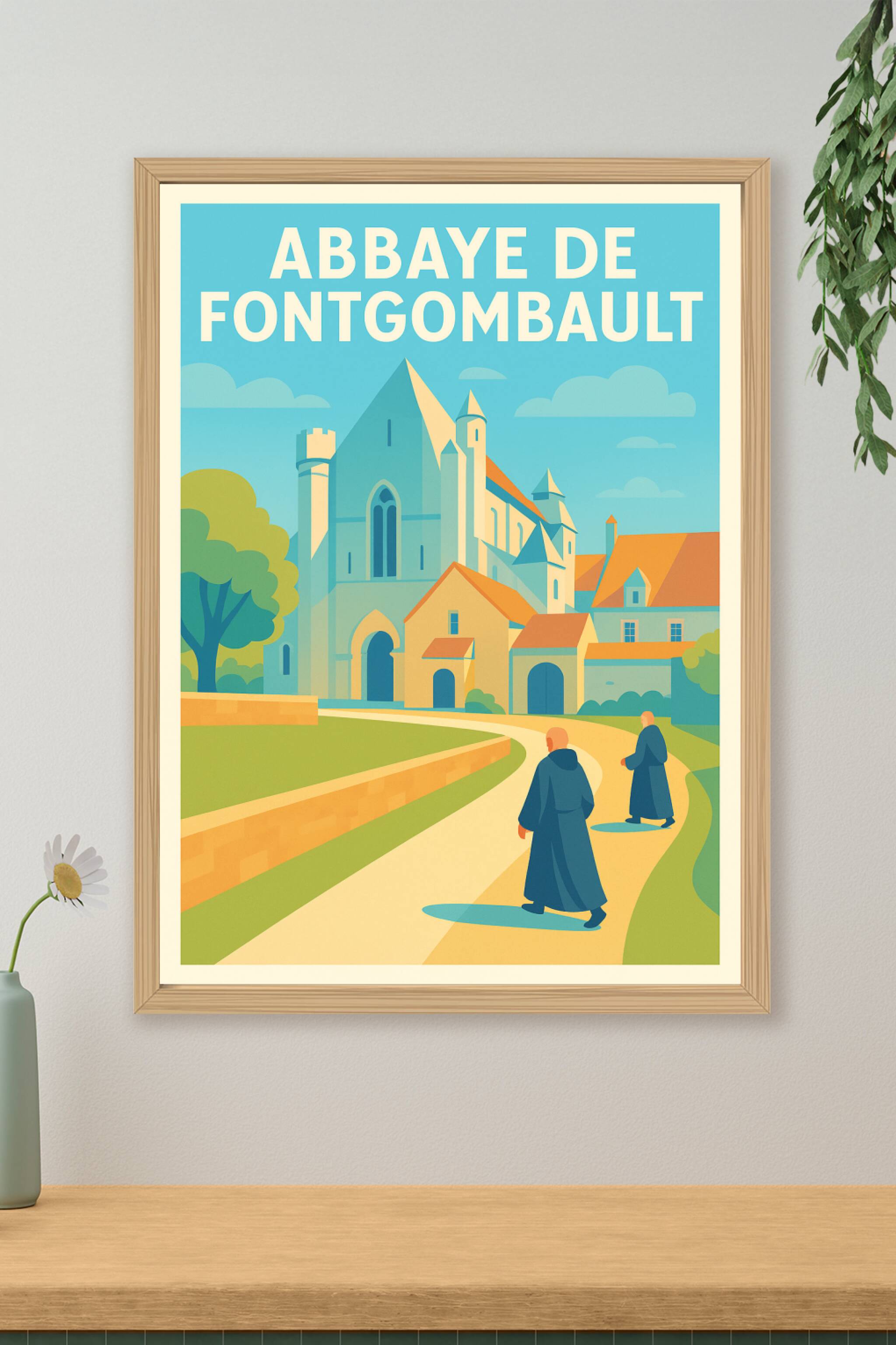 Affiche de Abbaye de Fontgombault - Sérénité et architecture monastique au cœur du Berry
