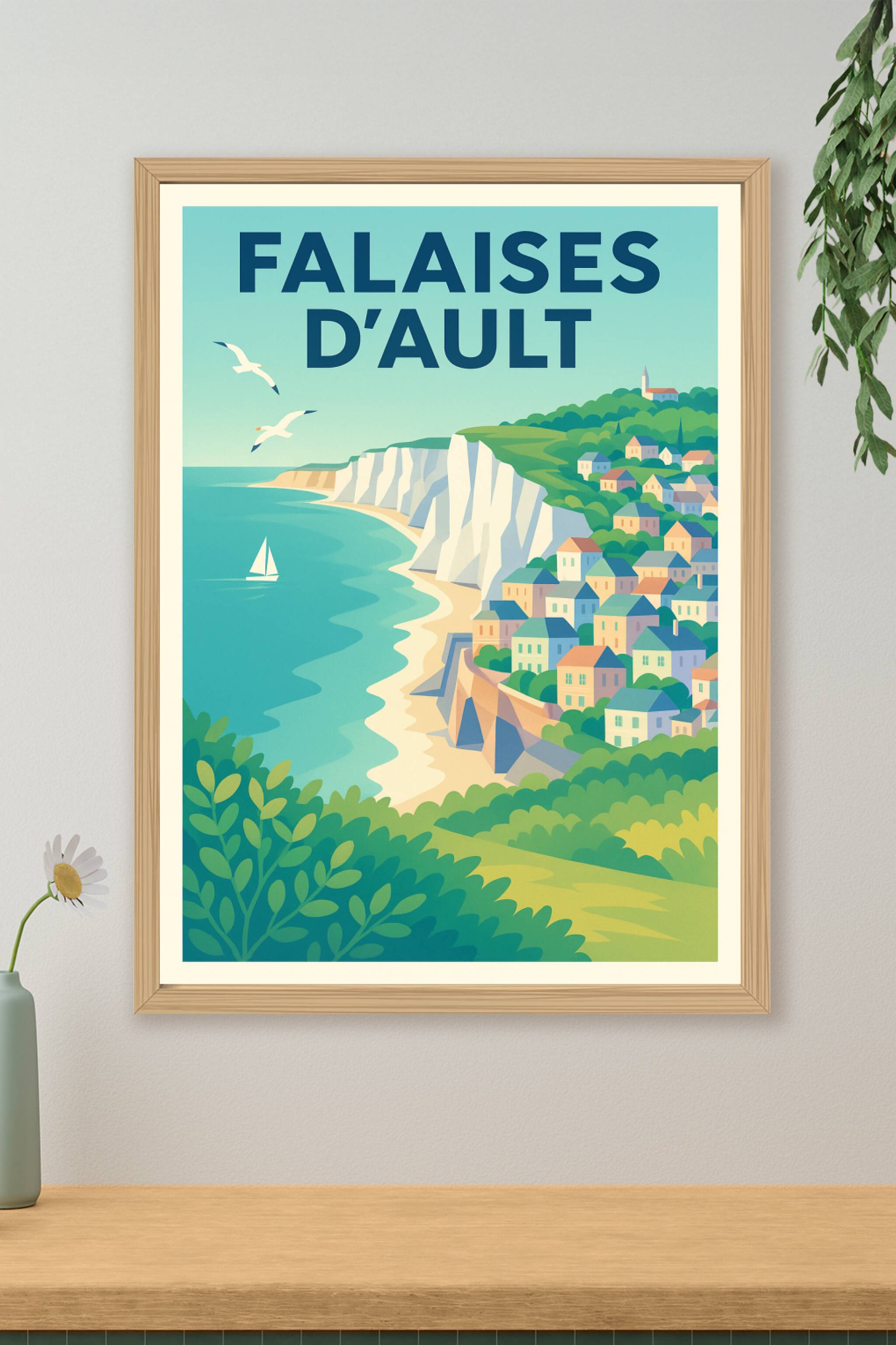 Affiche de Falaises d'Ault - L'éclat majestueux de la Côte d'Albâtre