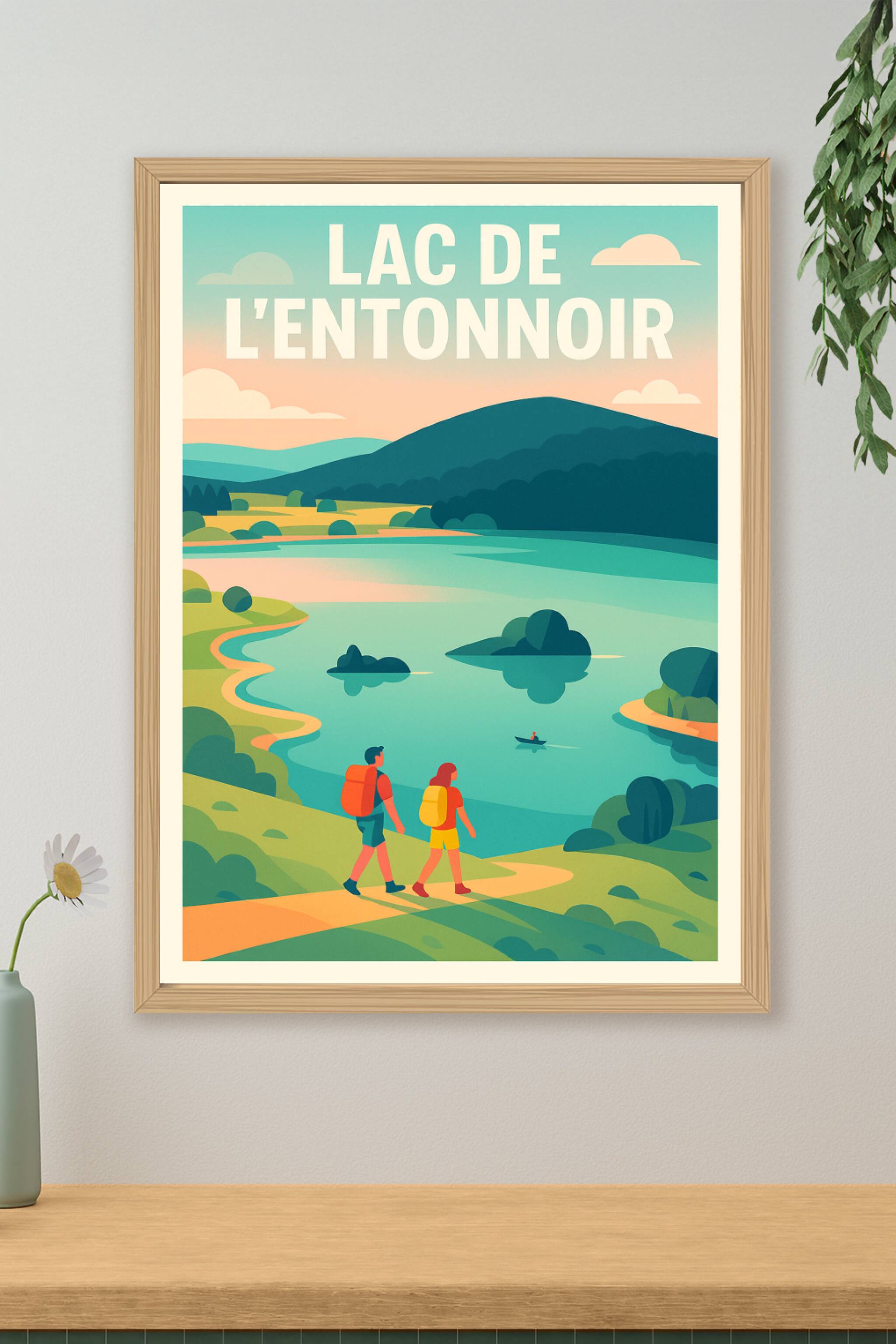 Affiche de Lac de l'Entonnoir - L'évasion naturelle au cœur des montagnes