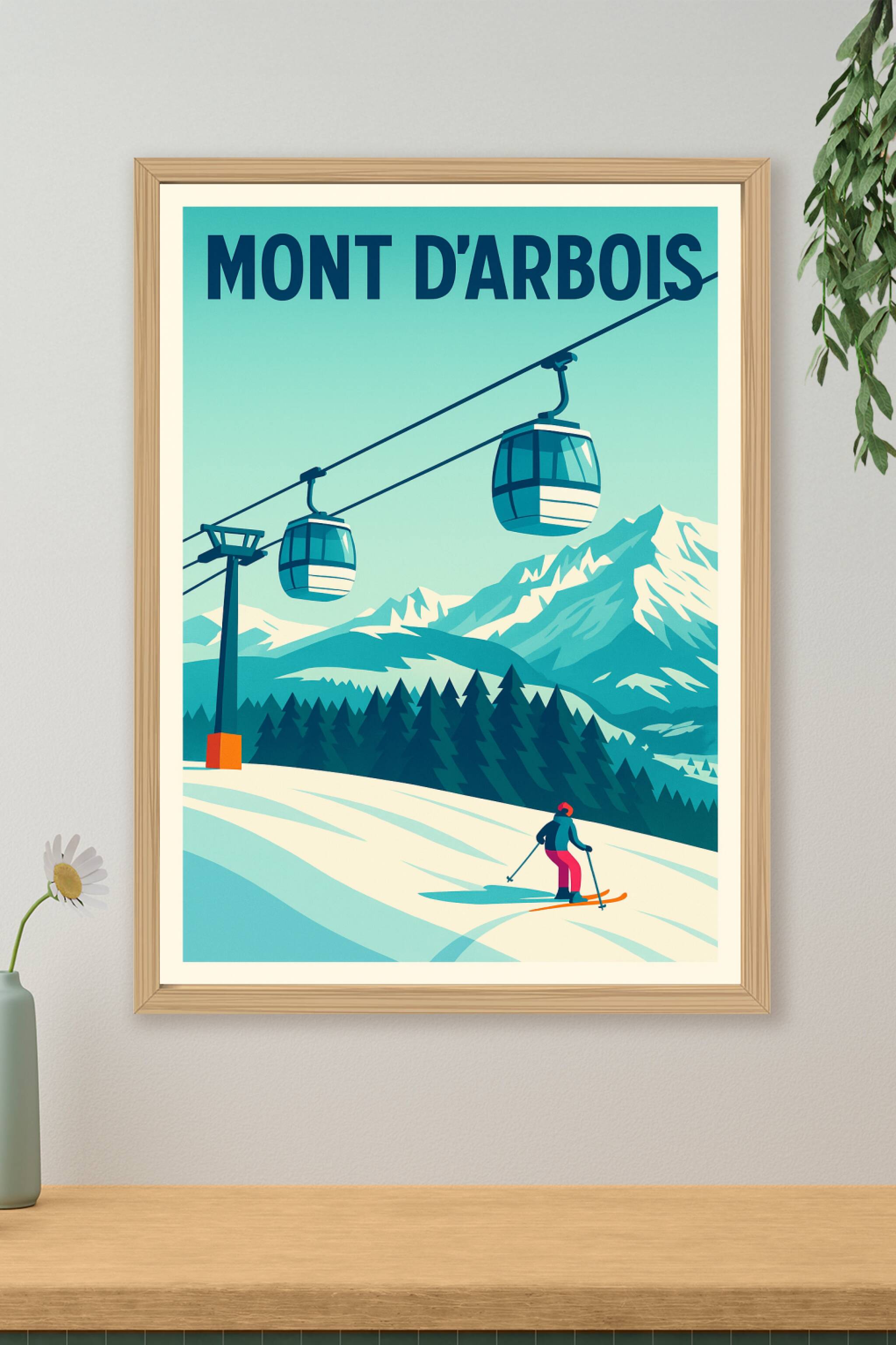 Affiche de Mont d’Arbois - L'élégance des sommets enneigés