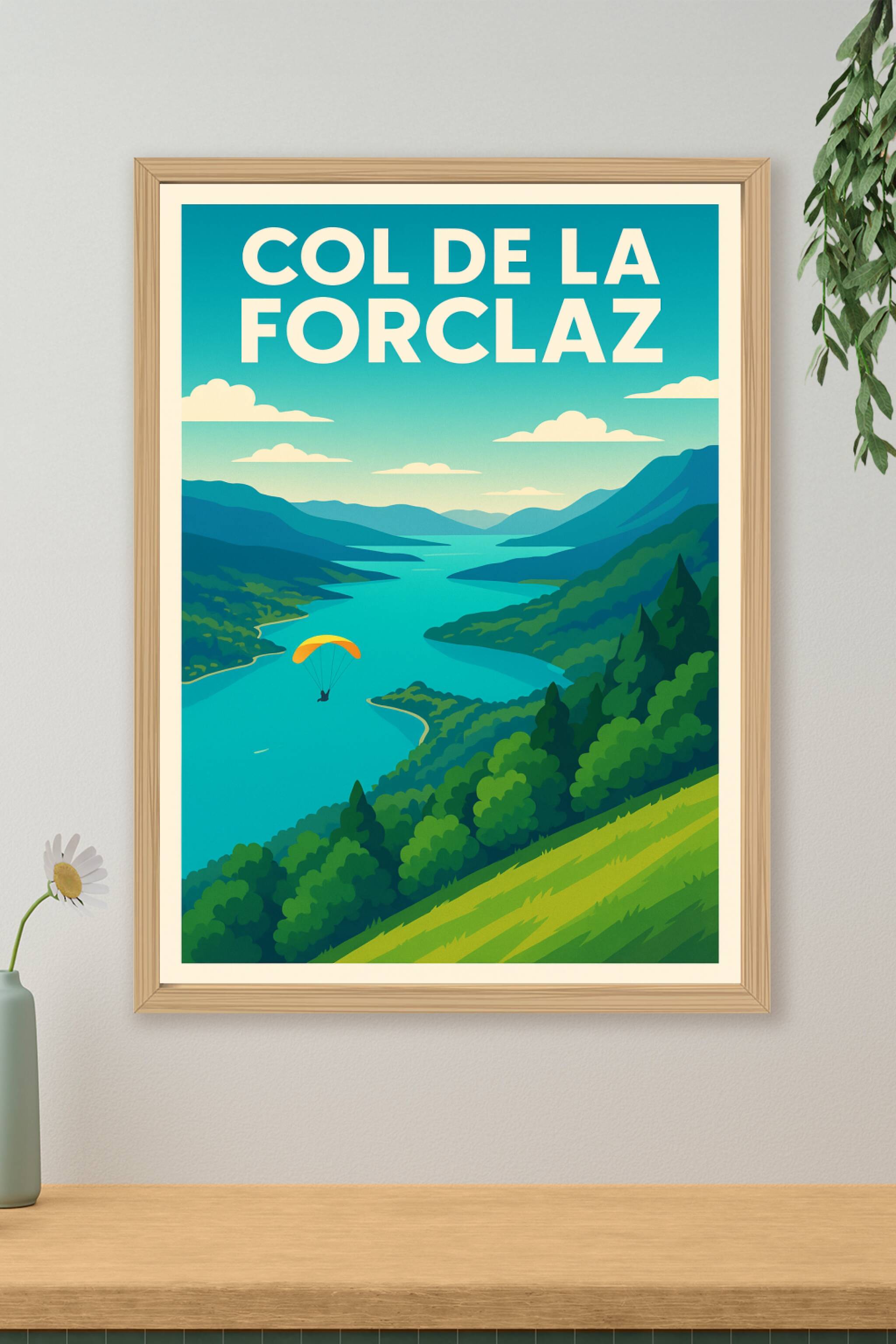 Affiche de Col de la Forclaz - Envolez-vous au-dessus du Lac d'Annecy