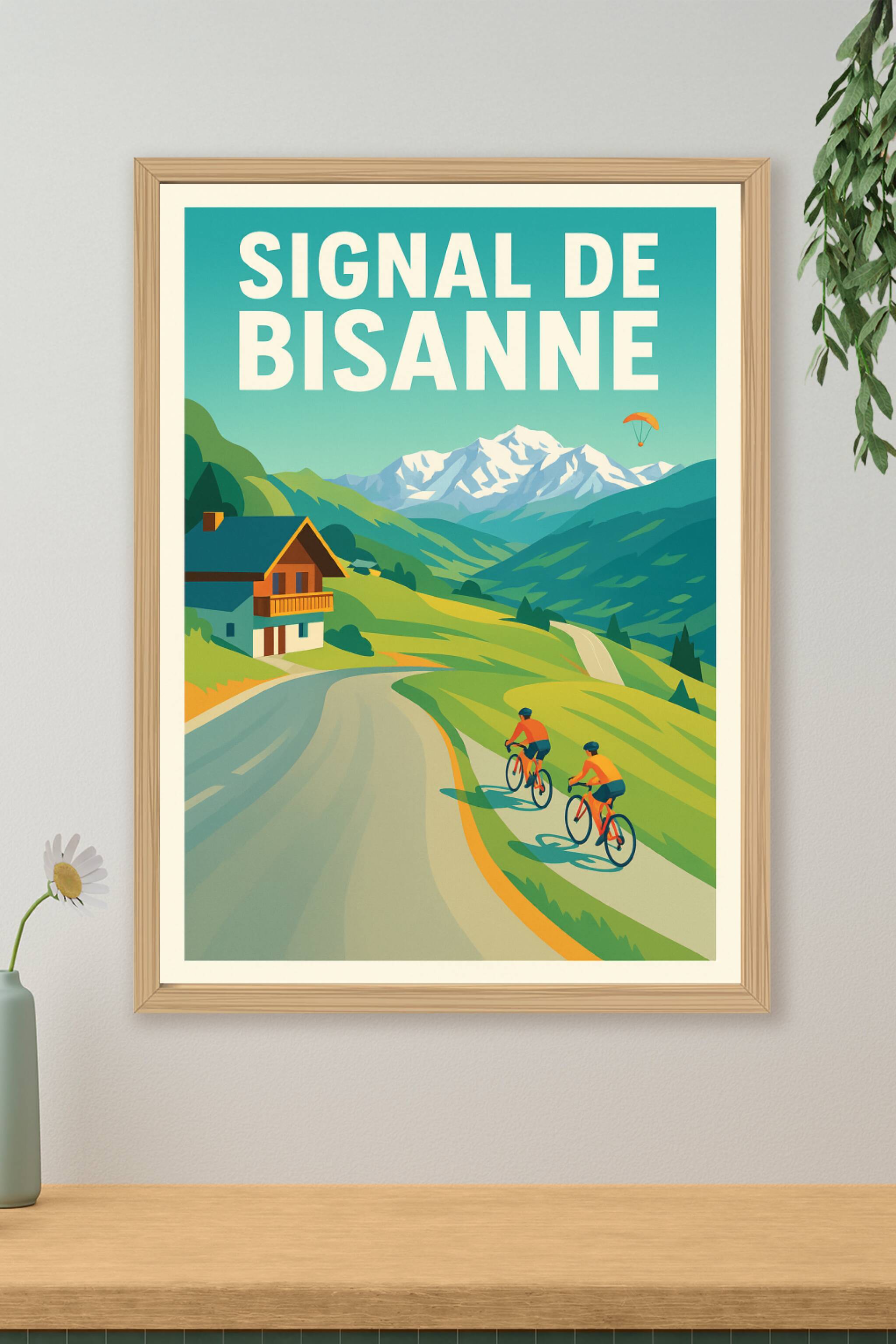 Affiche de Signal de Bisanne - Le sommet mythique des Alpes face au Mont-Blanc