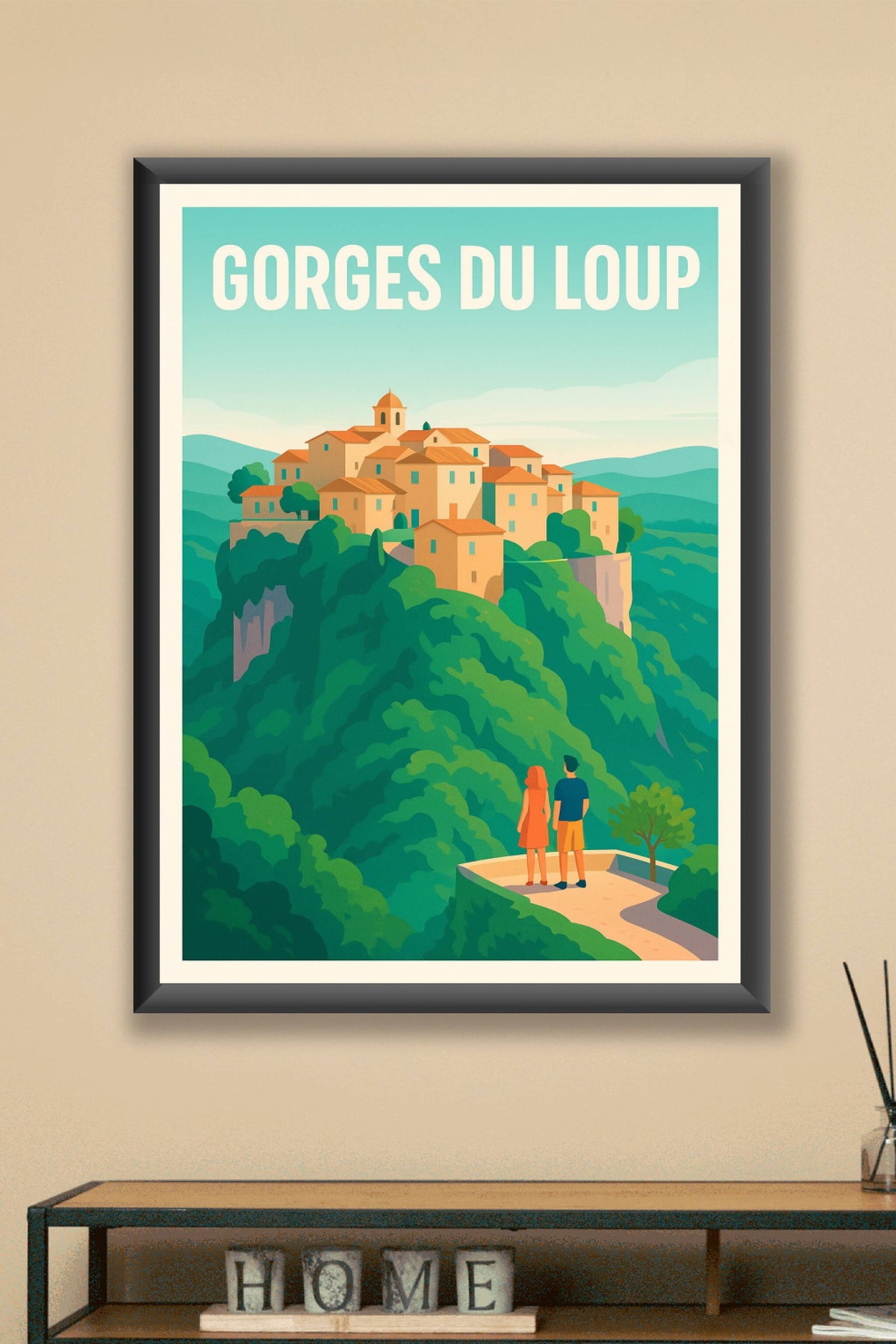 Affiche de Gorges du Loup - L'éclat d'un village perché sous le soleil de Provence