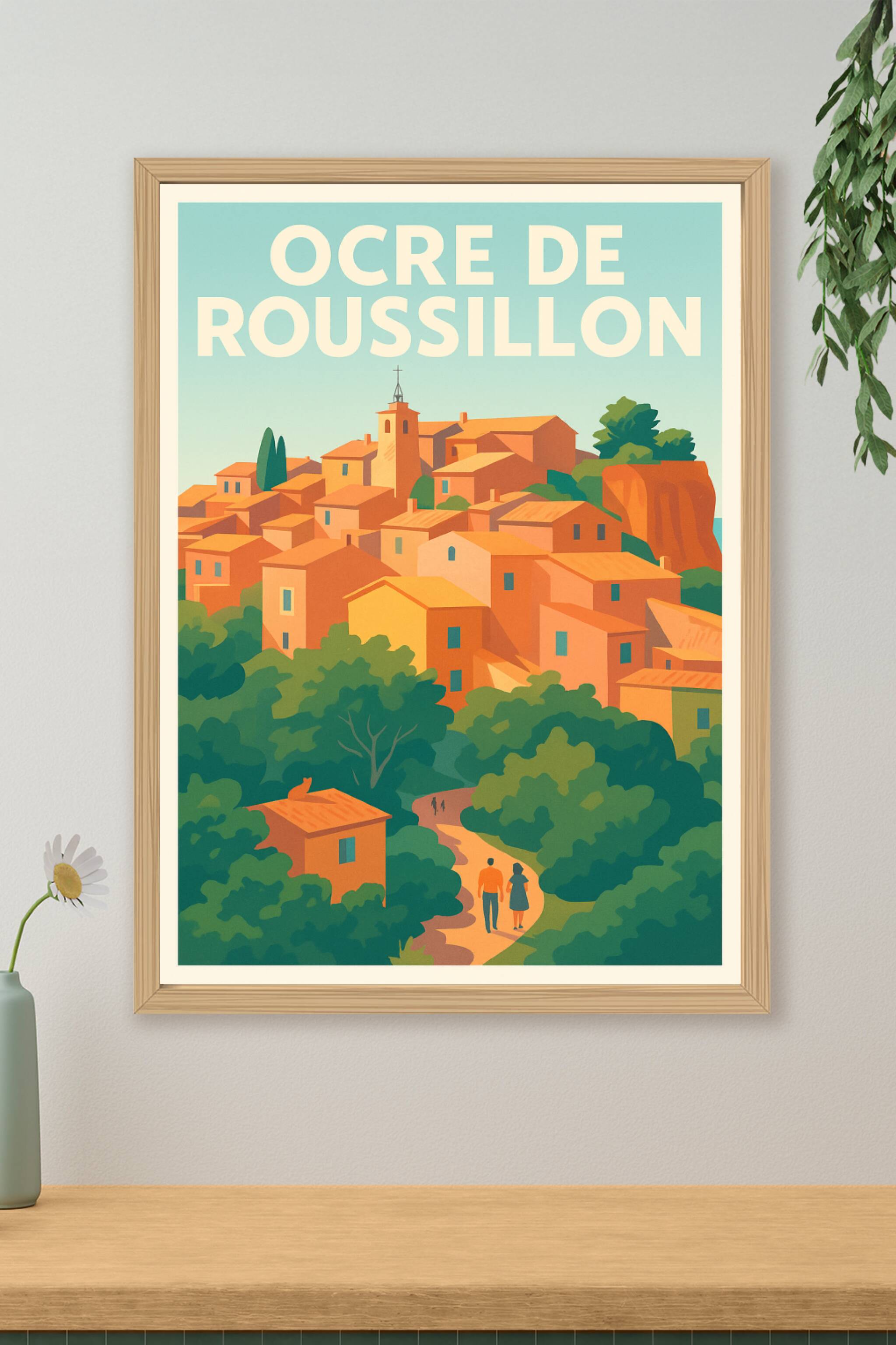 Affiche de Ocre de Roussillon - Les couleurs éclatantes du Luberon