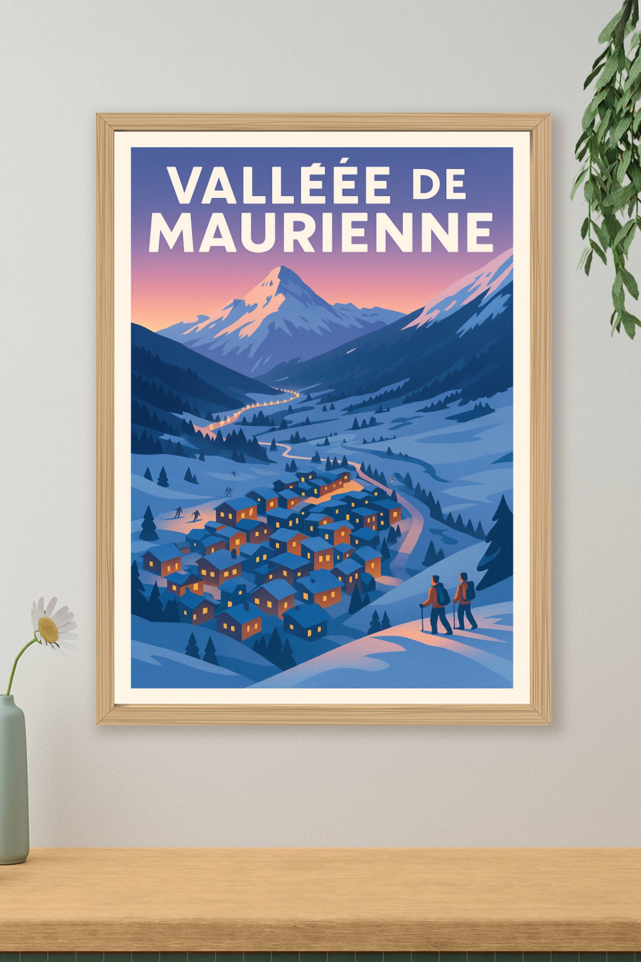 Affiche de Vallée de la Maurienne - L'éclat des sommets enneigés