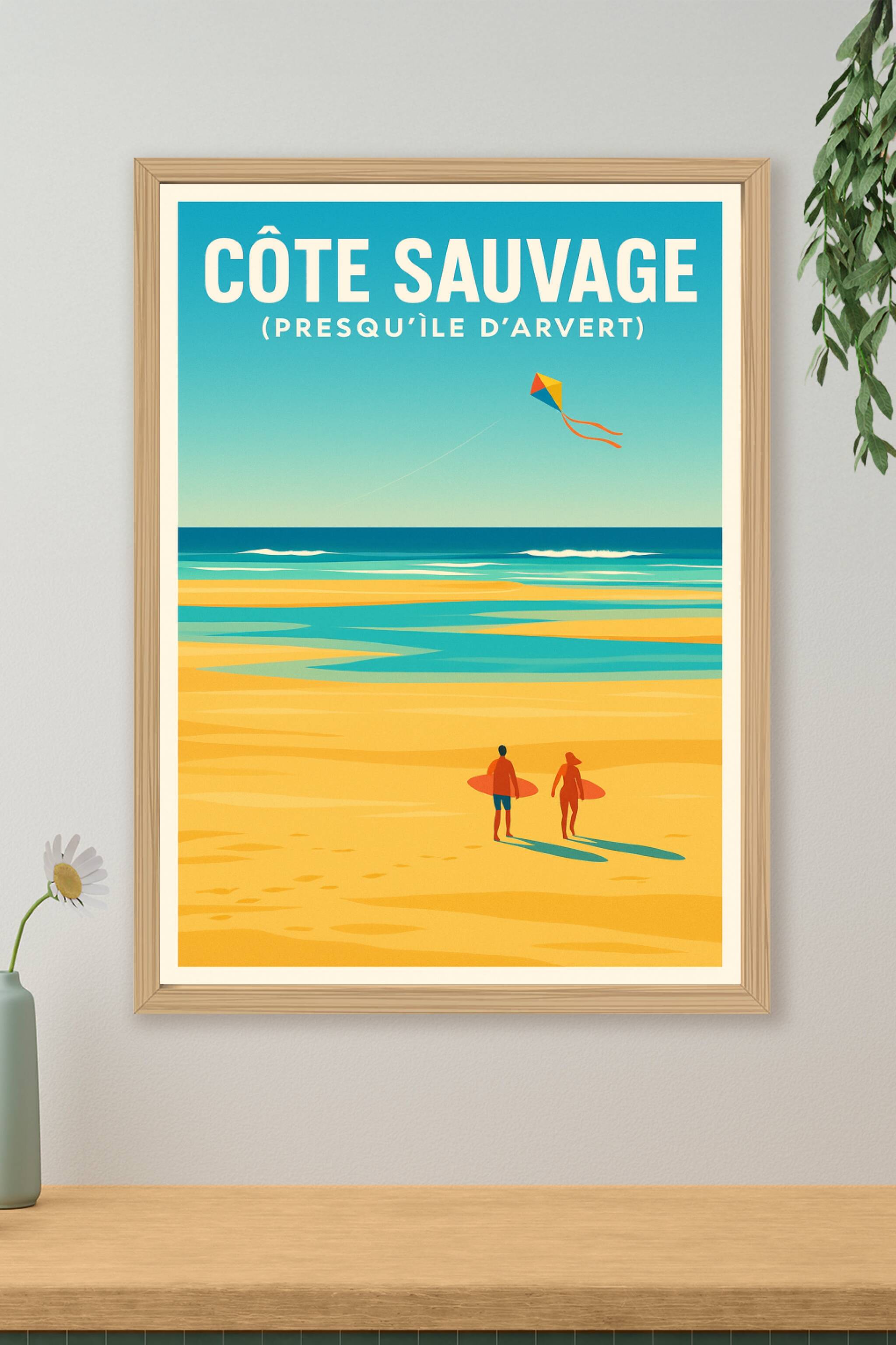 Affiche de Côte Sauvage - L'esprit surf et liberté sur la Presqu'île d'Arvert