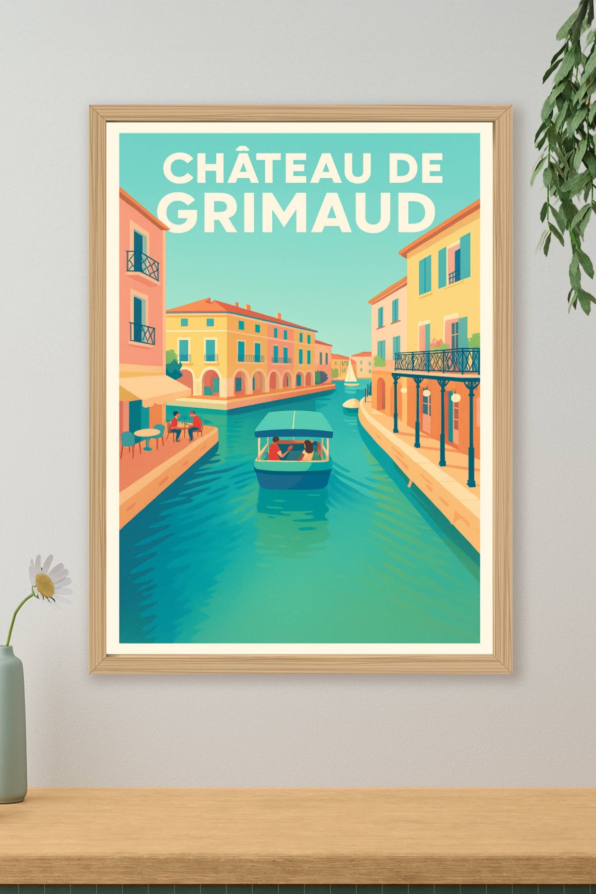 Affiche de Château de Grimaud - L'élégance vintage de la Venise Provençale