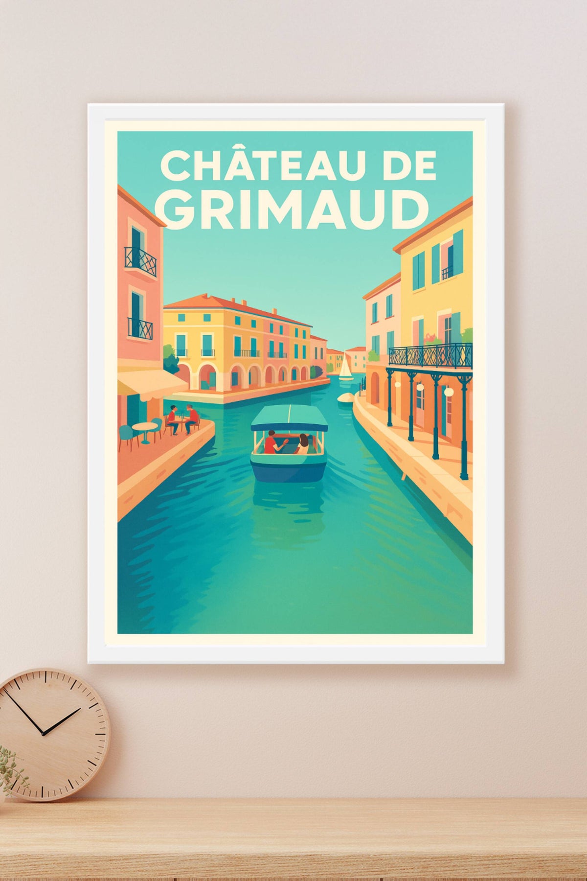 Affiche de Château de Grimaud - L'élégance vintage de la Venise Provençale