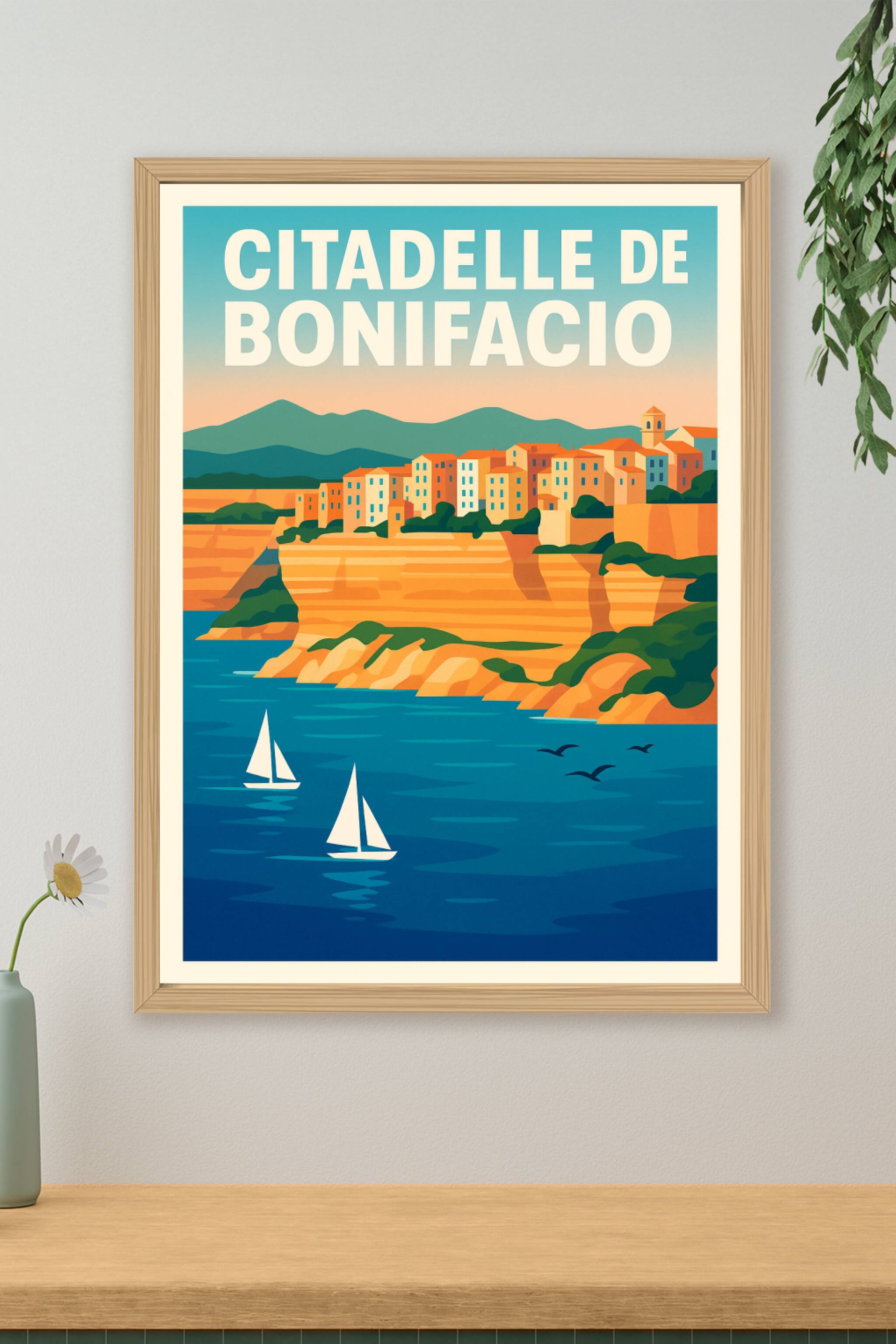 Affiche de Citadelle de Bonifacio - L'éclat de la Corse entre ciel et mer
