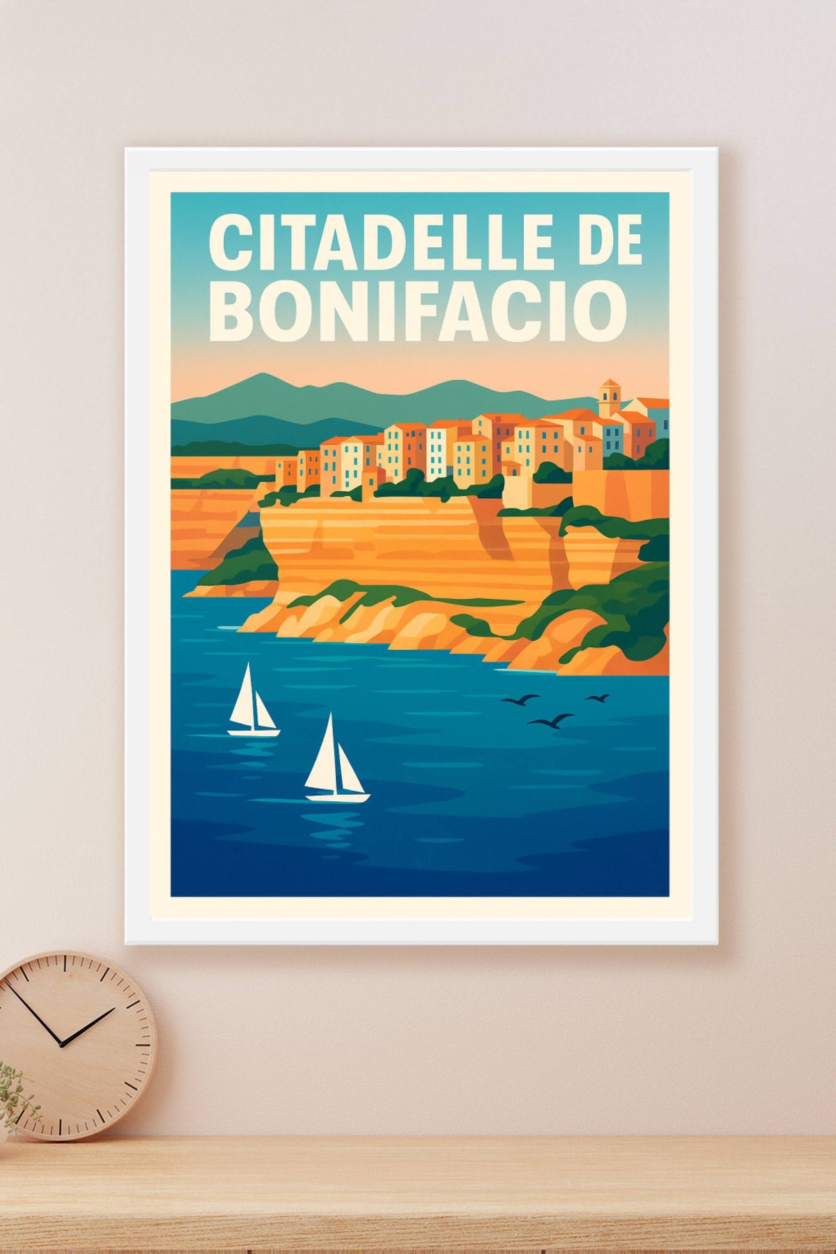 Affiche de Citadelle de Bonifacio - L'éclat de la Corse entre ciel et mer