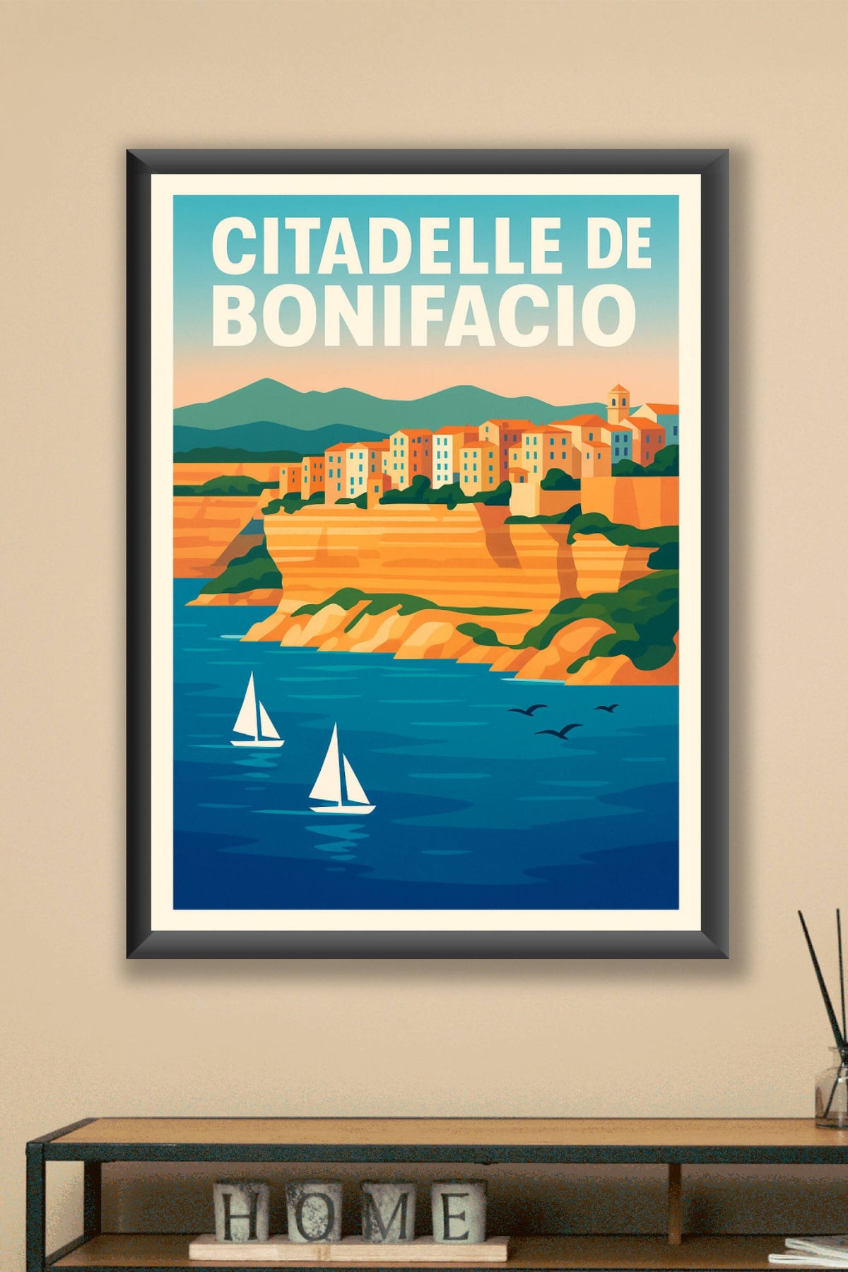 Affiche de Citadelle de Bonifacio - L'éclat de la Corse entre ciel et mer
