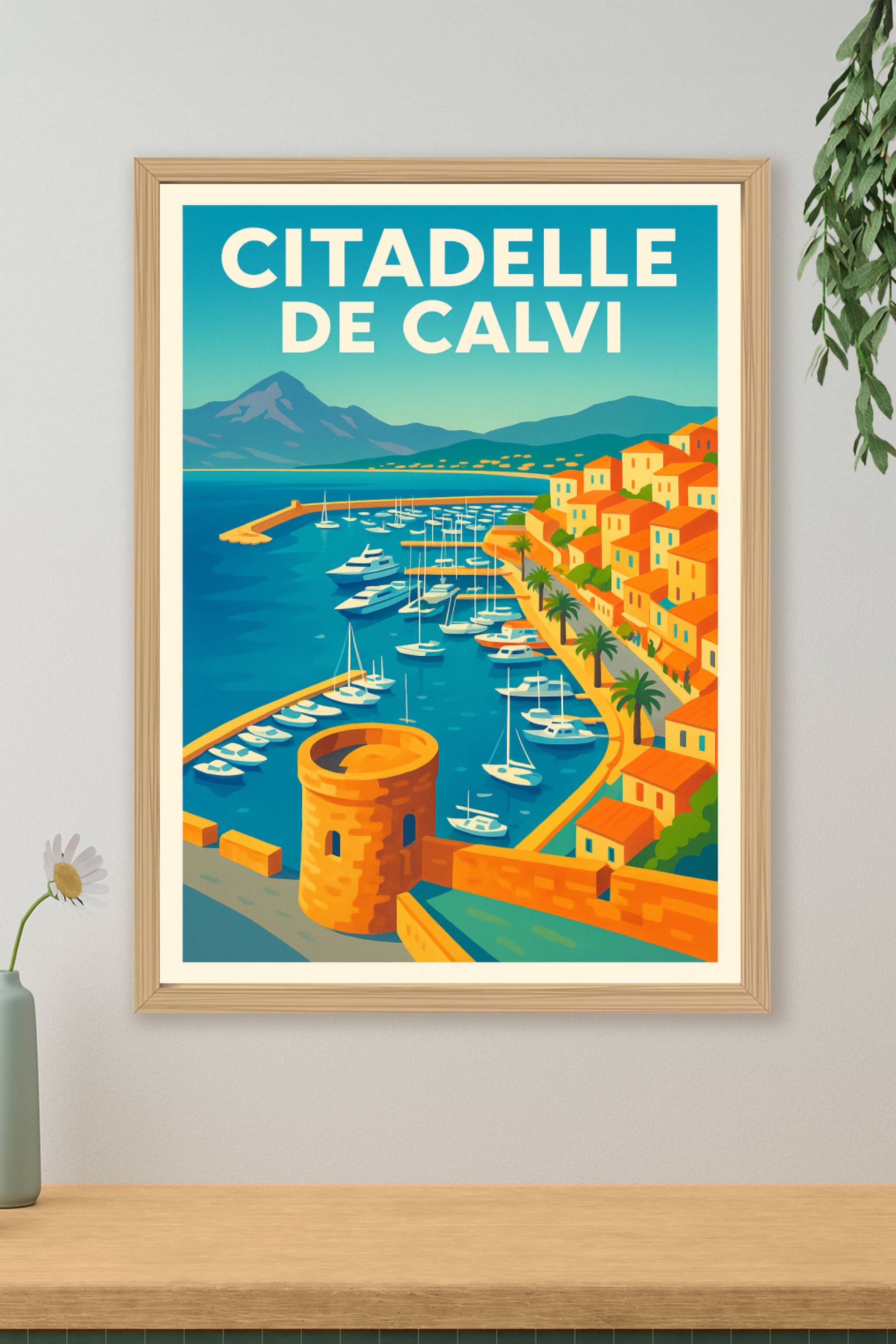 Affiche de Citadelle de Calvi - L'élégance de la Corse entre mer et montagnes