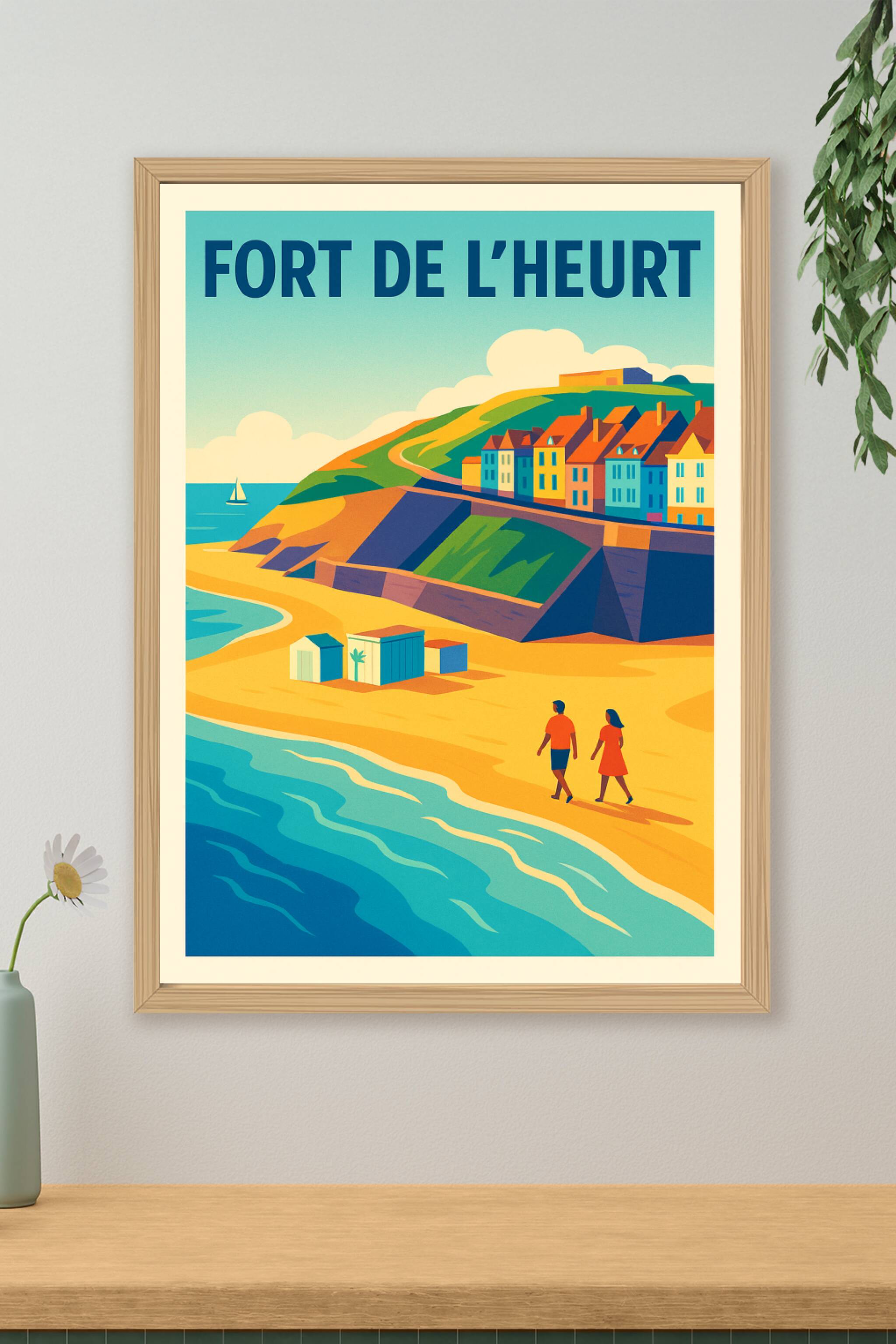 Affiche de Fort de l'Heurt - L'éclat coloré de la Côte d'Opale
