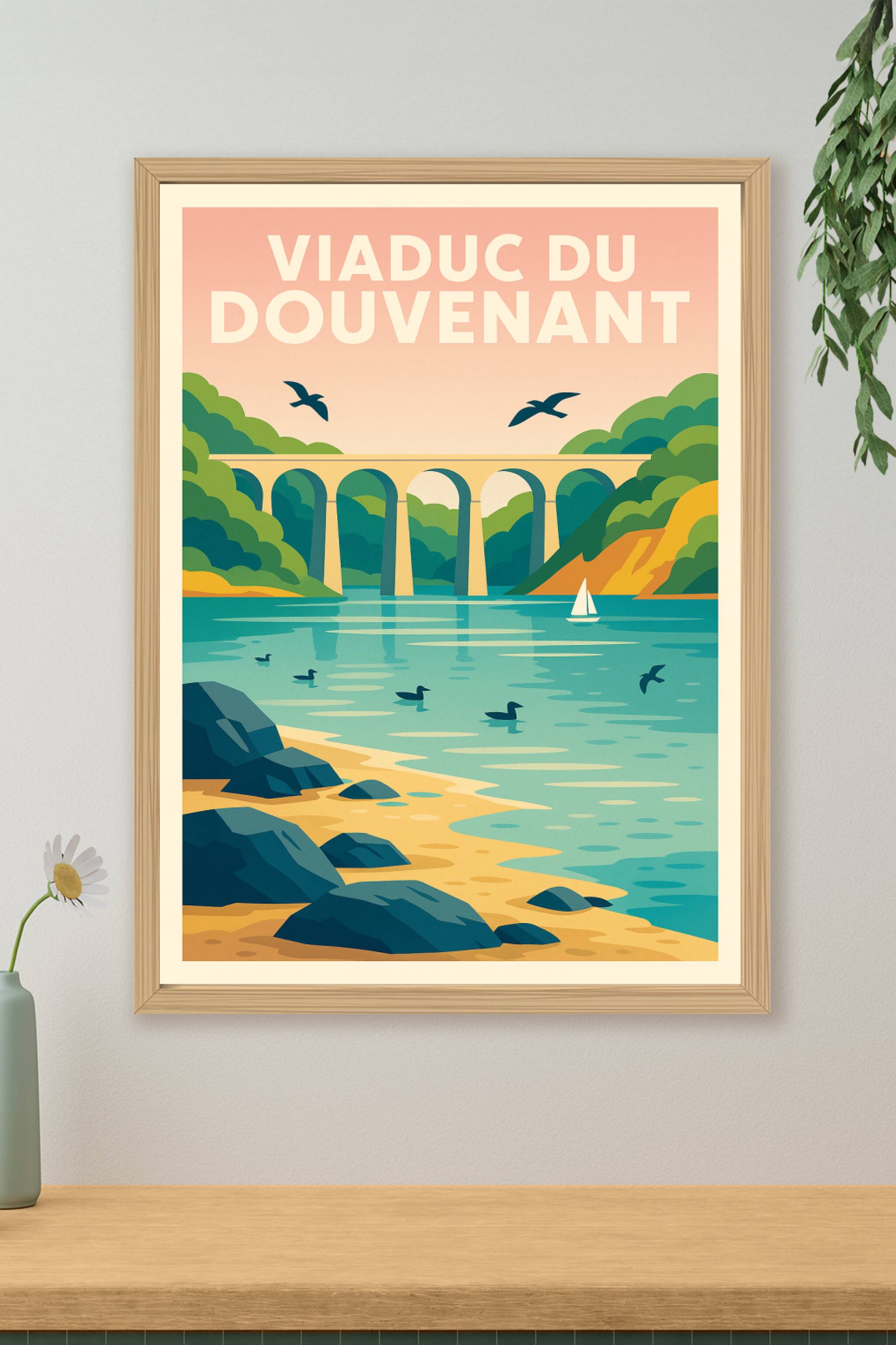 Affiche de Viaduc du Douvenant - L'élégance architecturale de la baie de Saint-Brieuc