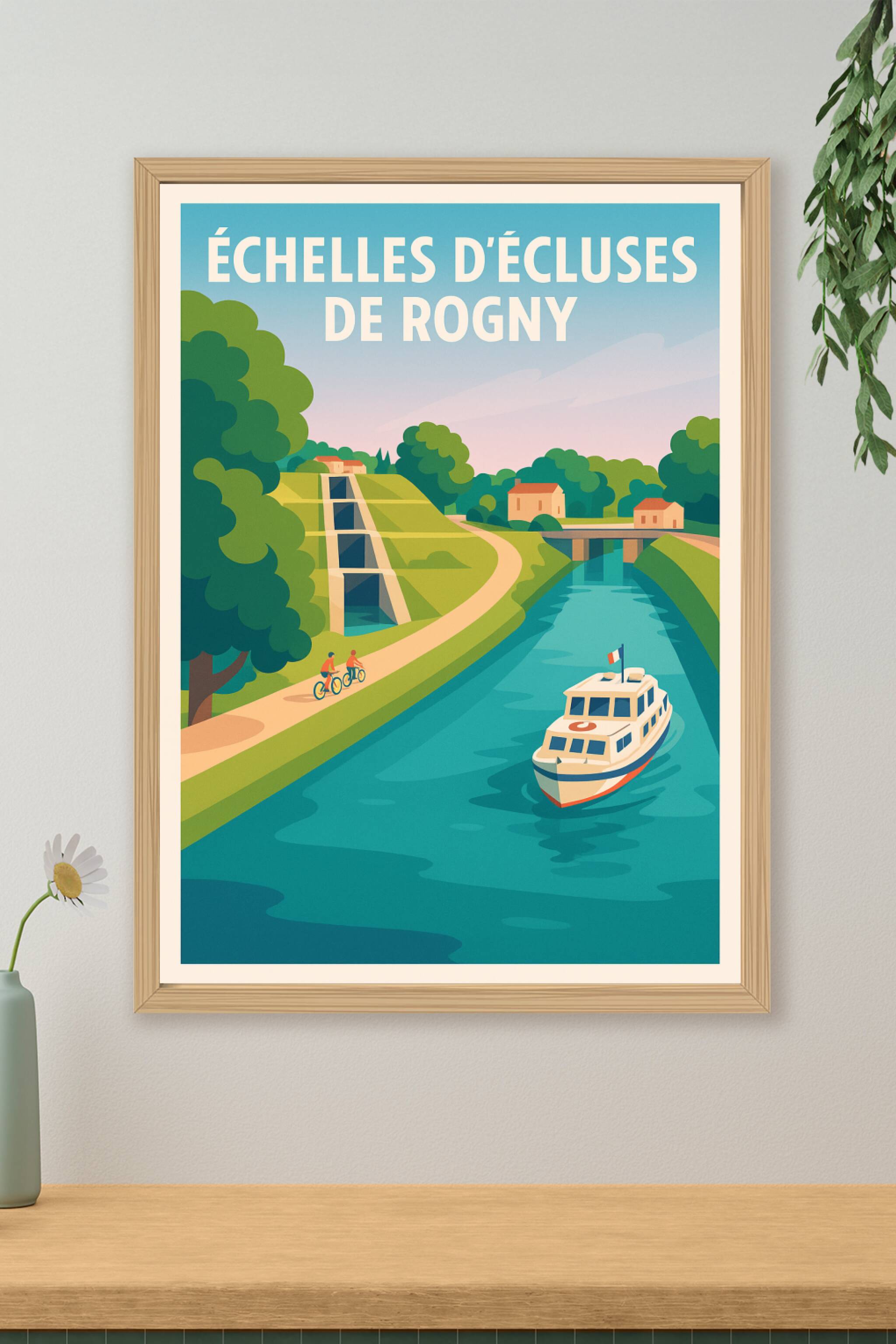 Affiche de Rogny-les-Sept-Écluses - Un chef-d'œuvre historique au fil de l'eau