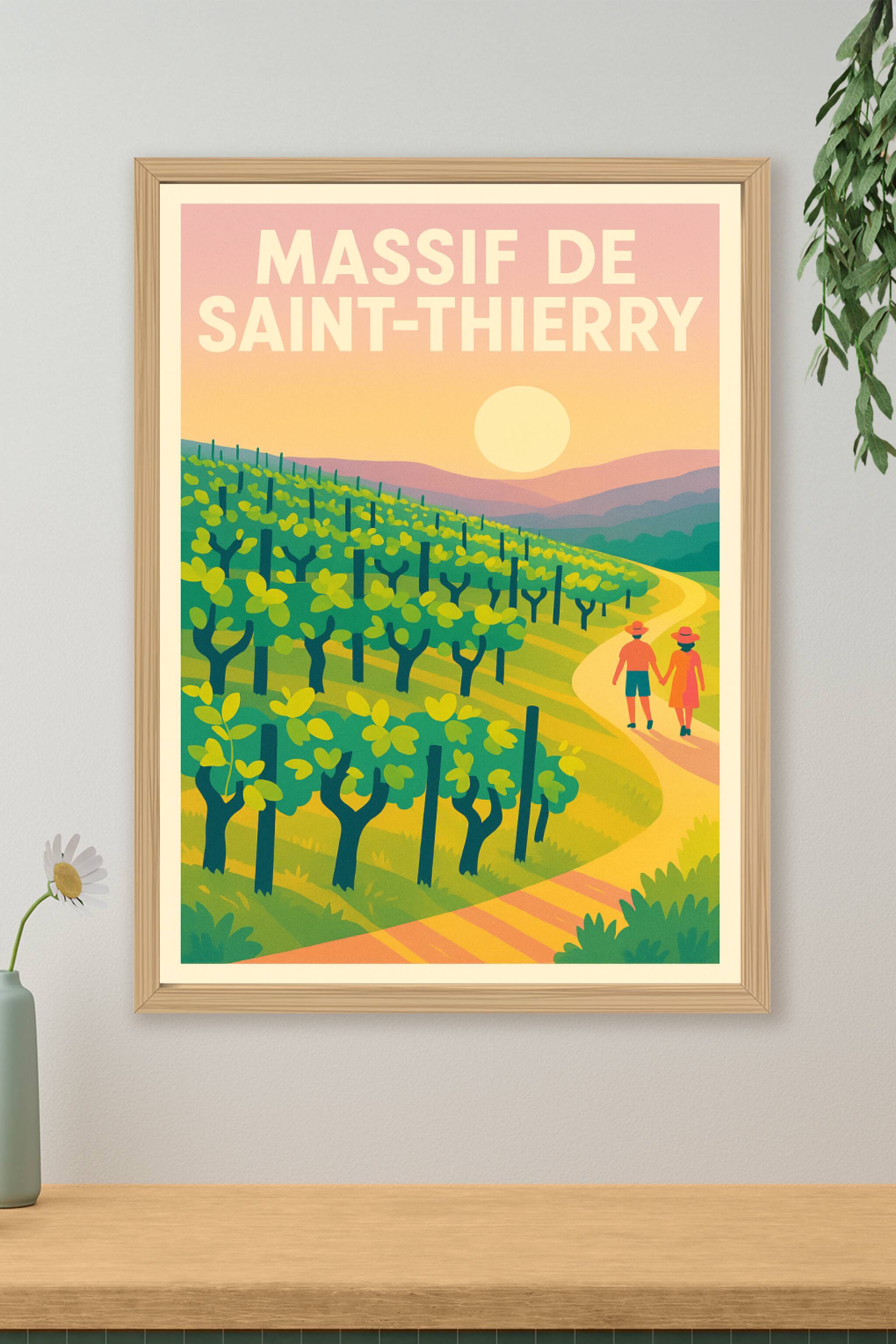 Affiche de Massif de Saint-Thierry - L'élégance des vignobles champenois