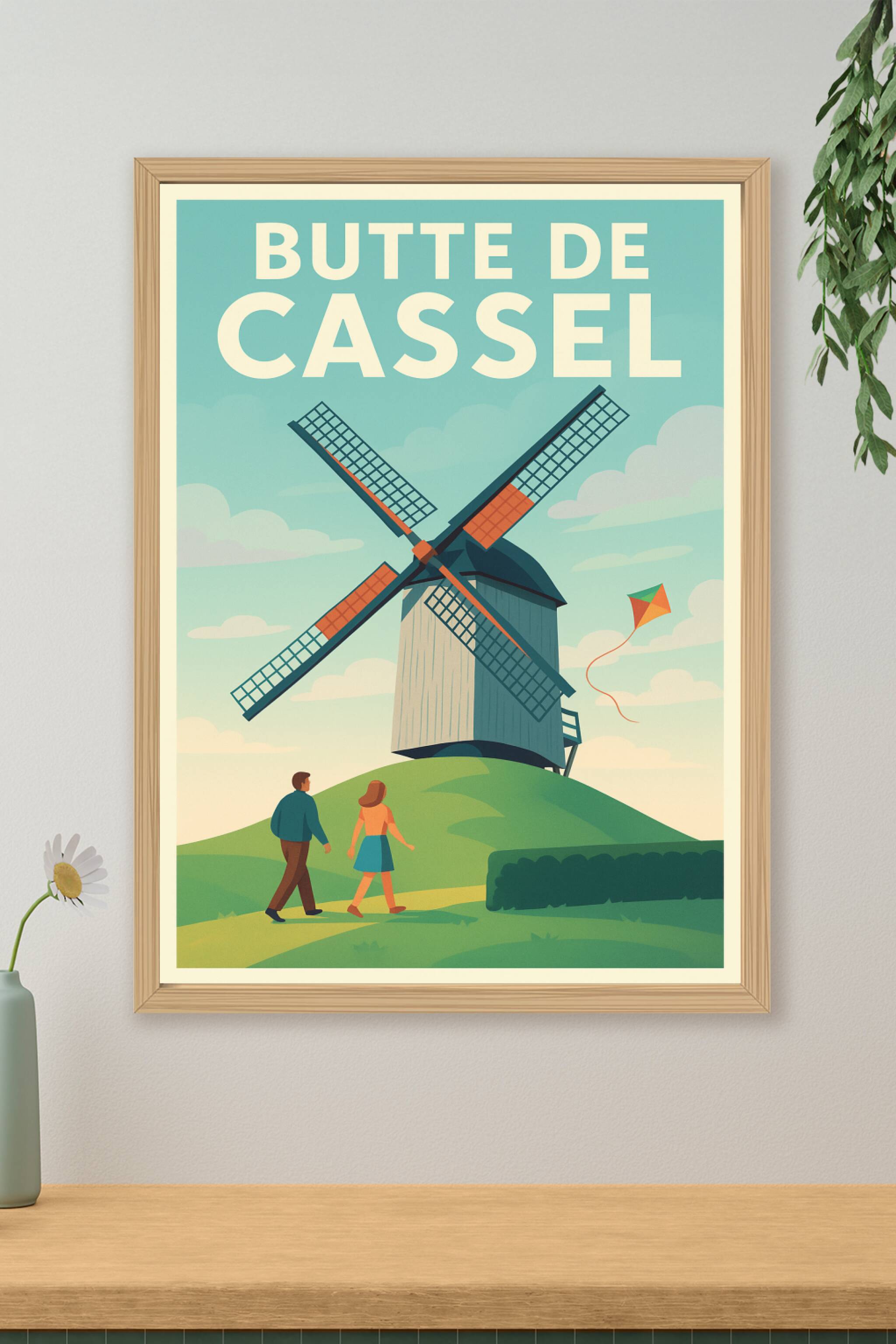 Affiche de Butte de Cassel - Le charme authentique des Flandres