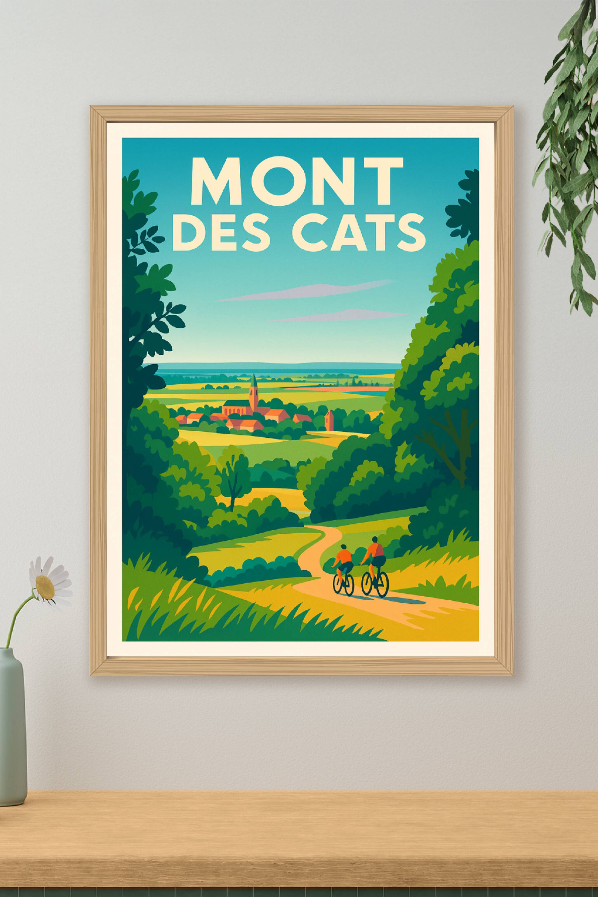 Affiche de Mont des Cats - Évasion vintage au cœur des Flandres