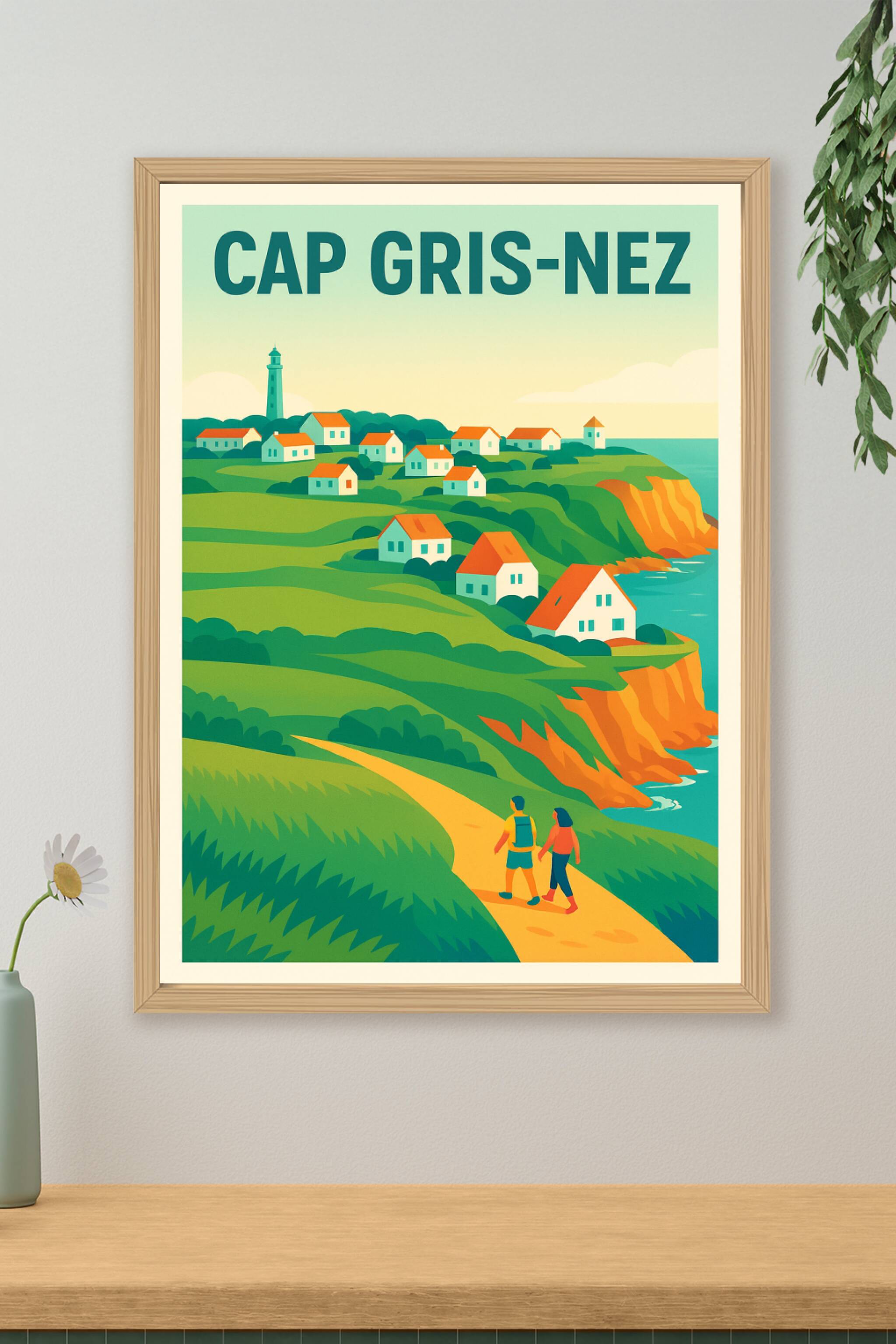 Affiche de Cap Gris-Nez - Évasion sauvage sur la Côte d'Opale