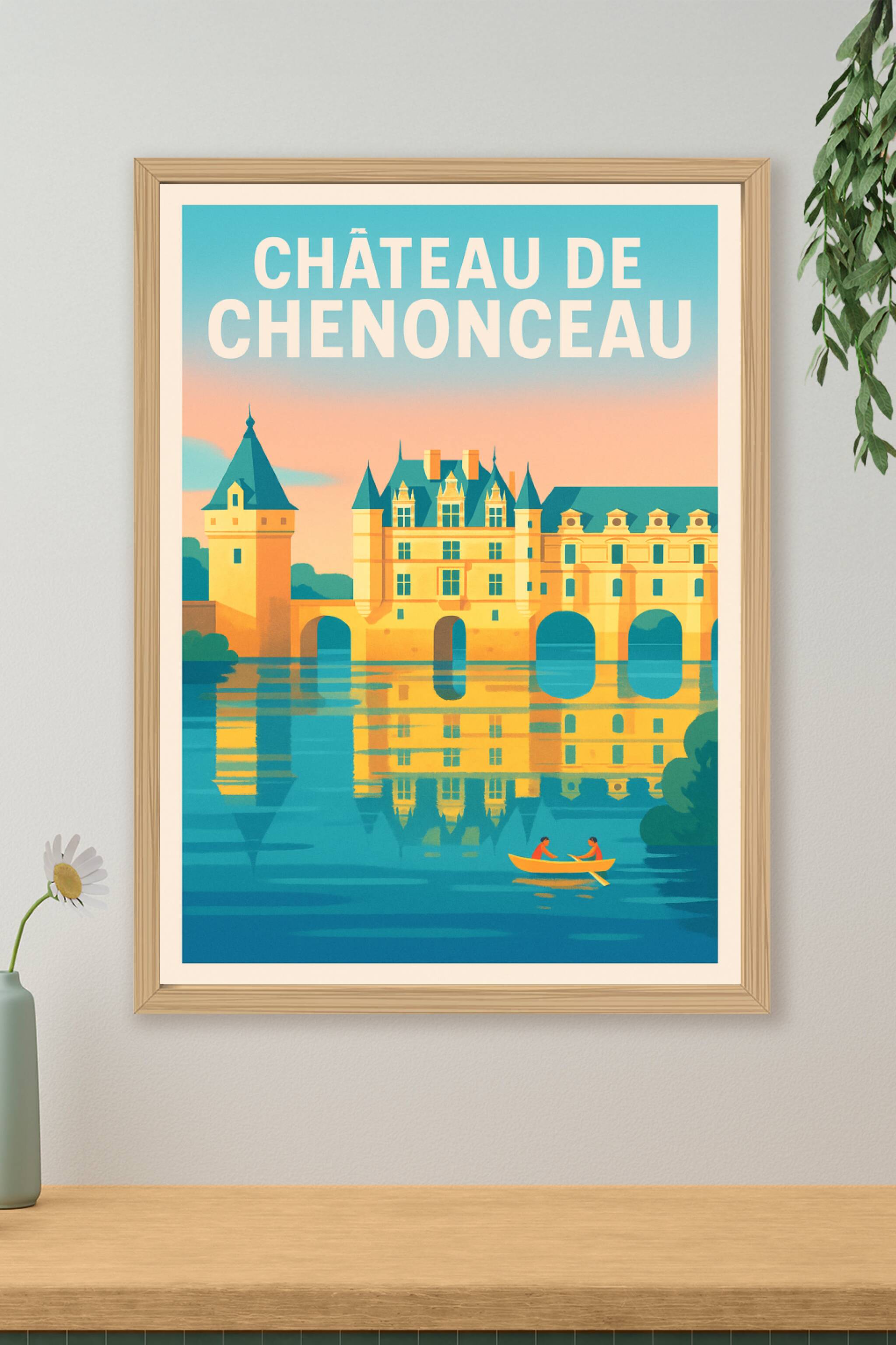 Affiche de Château de Chenonceau - L'élégance de la Loire au fil de l'eau