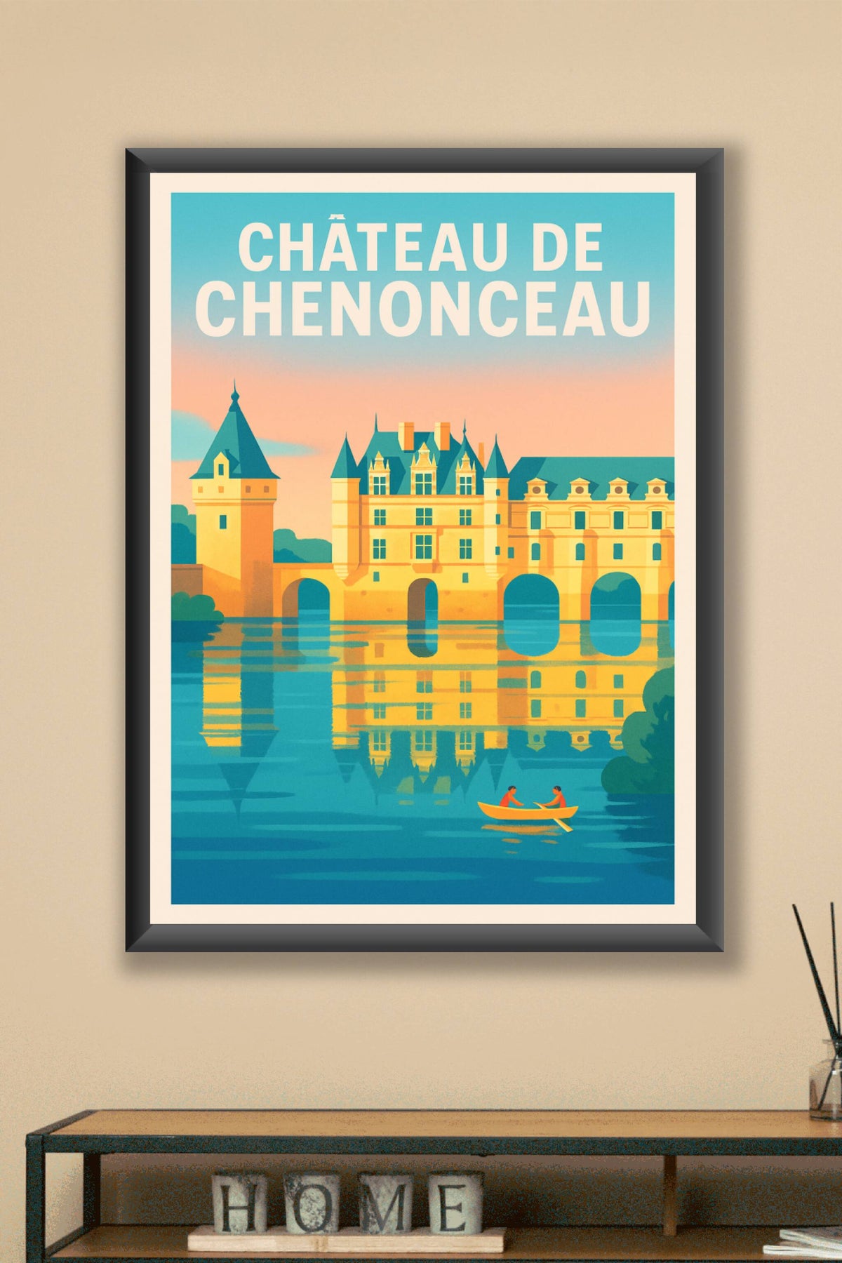 Affiche de Château de Chenonceau - L'élégance de la Loire au fil de l'eau