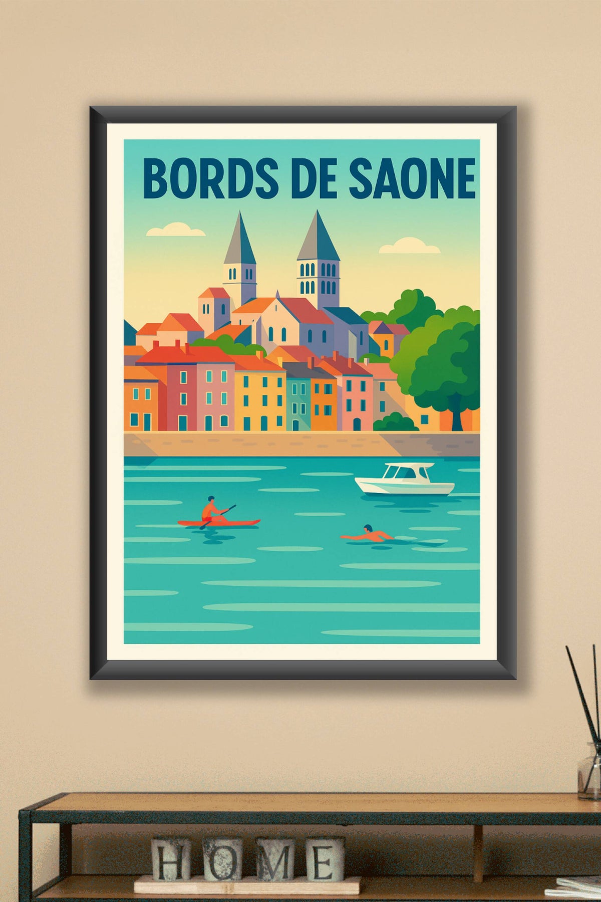 Affiche de Bords de Saône - Douceur de vivre au fil de l'eau