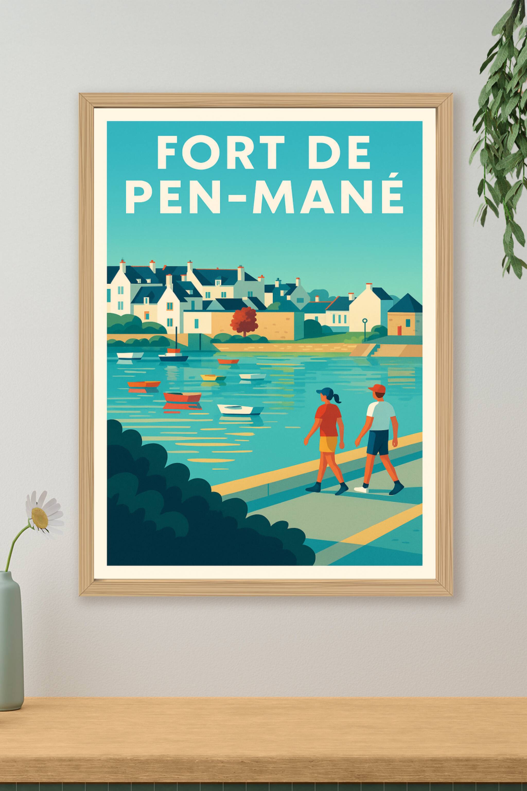 Affiche de Fort de Pen-Mané - L'élégance maritime de la rade de Lorient
