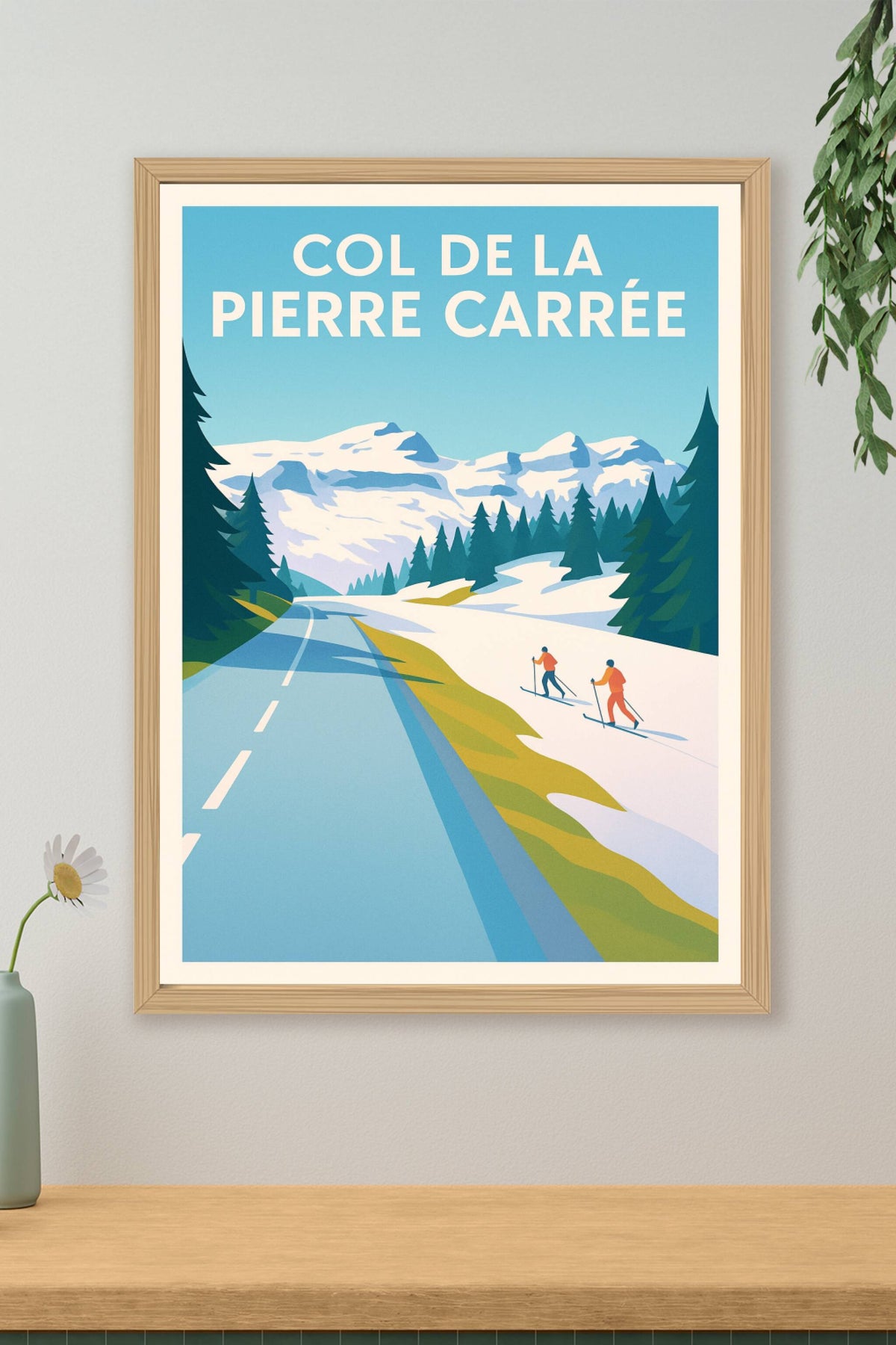 Affiche de Col de la Pierre Carrée - L'élégance des sommets enneigés