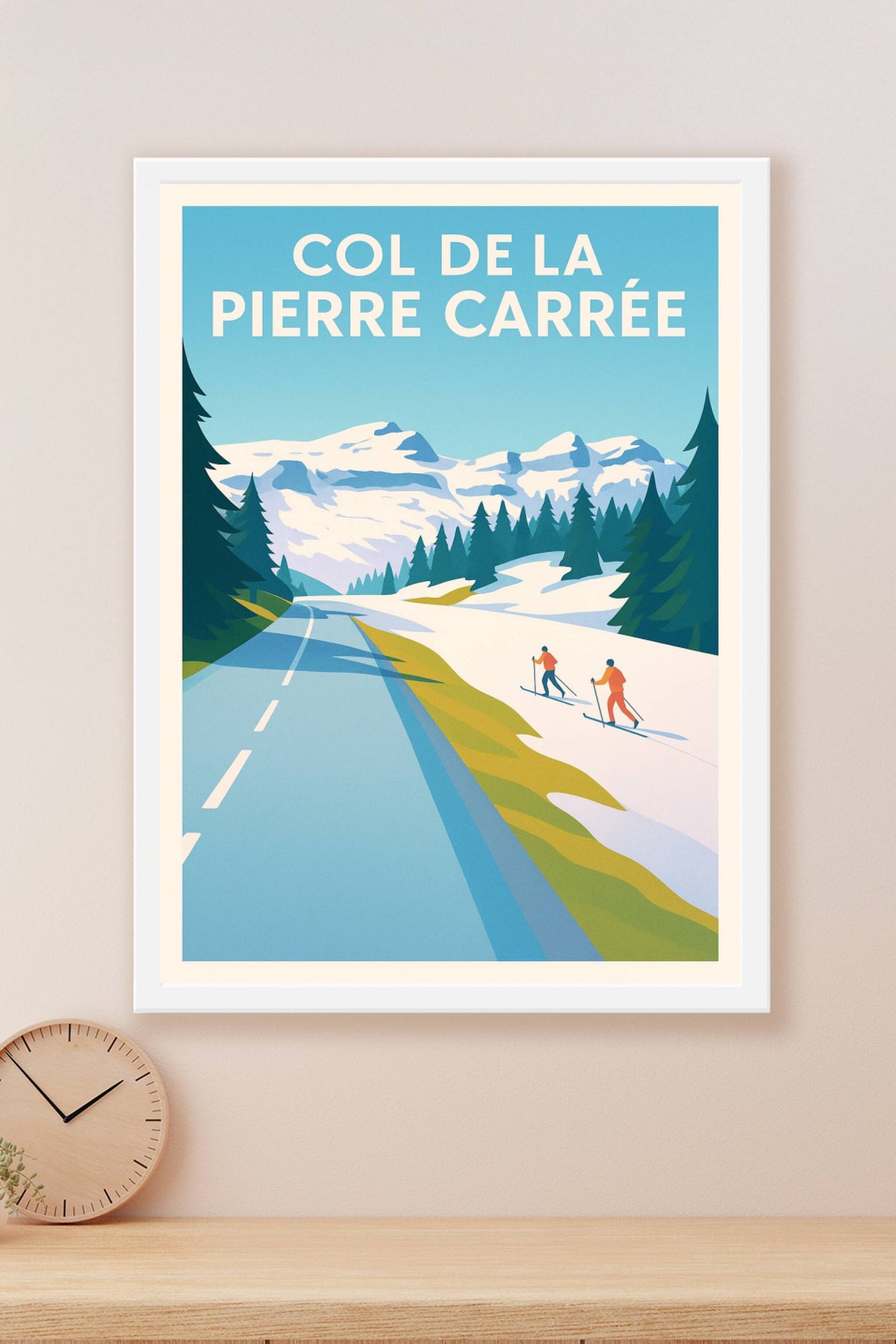 Affiche de Col de la Pierre Carrée - L'élégance des sommets enneigés