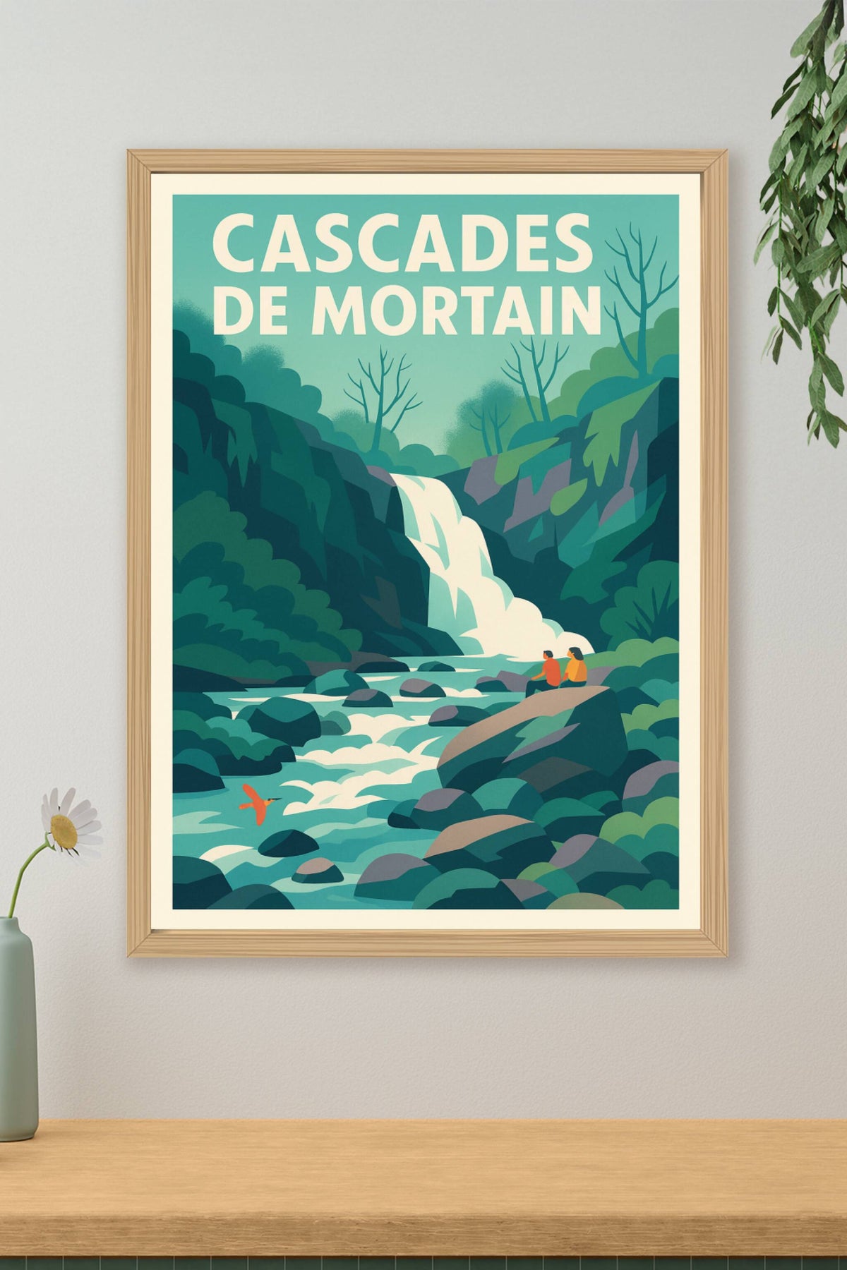 Affiche de Cascades de Mortain - Évasion naturelle en Normandie