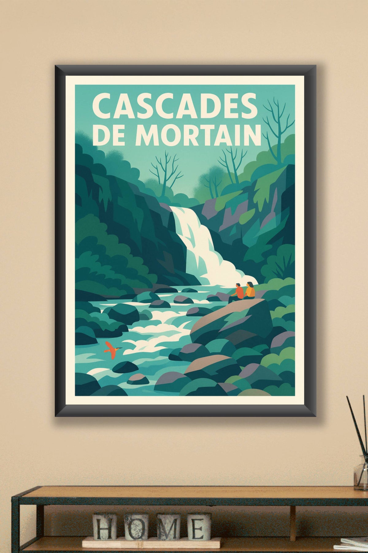 Affiche de Cascades de Mortain - Évasion naturelle en Normandie