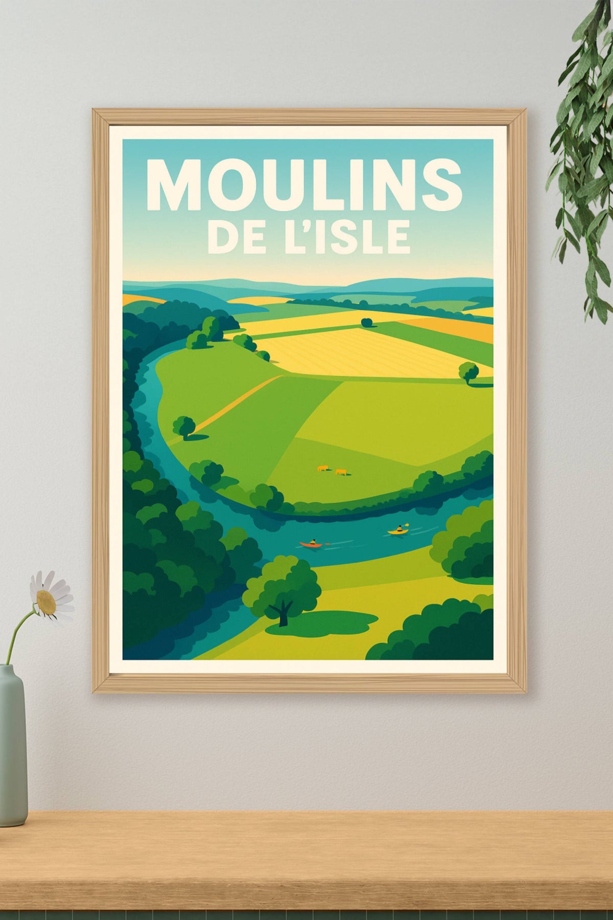 Affiche de Moulins de l'Isle - Douceur champêtre au fil de l'eau