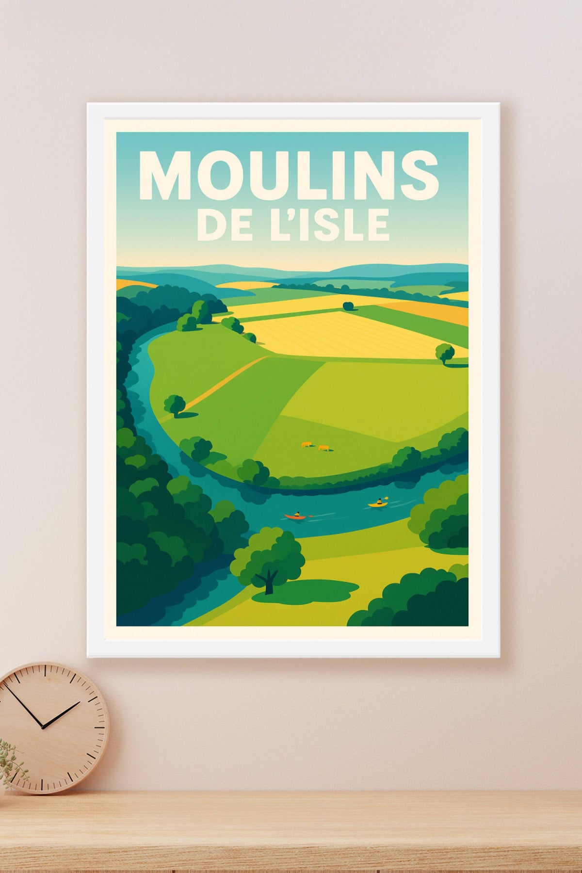 Affiche de Moulins de l'Isle - Douceur champêtre au fil de l'eau