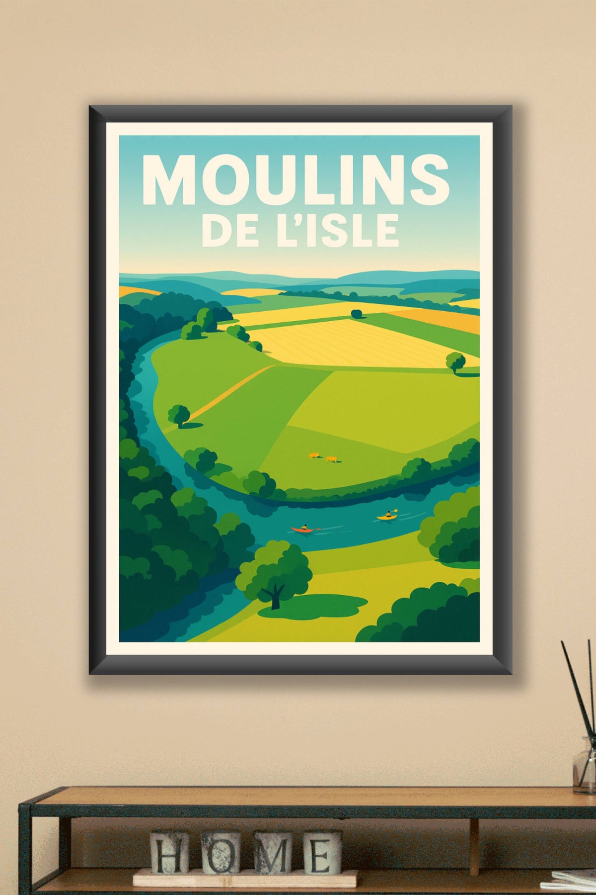 Affiche de Moulins de l'Isle - Douceur champêtre au fil de l'eau