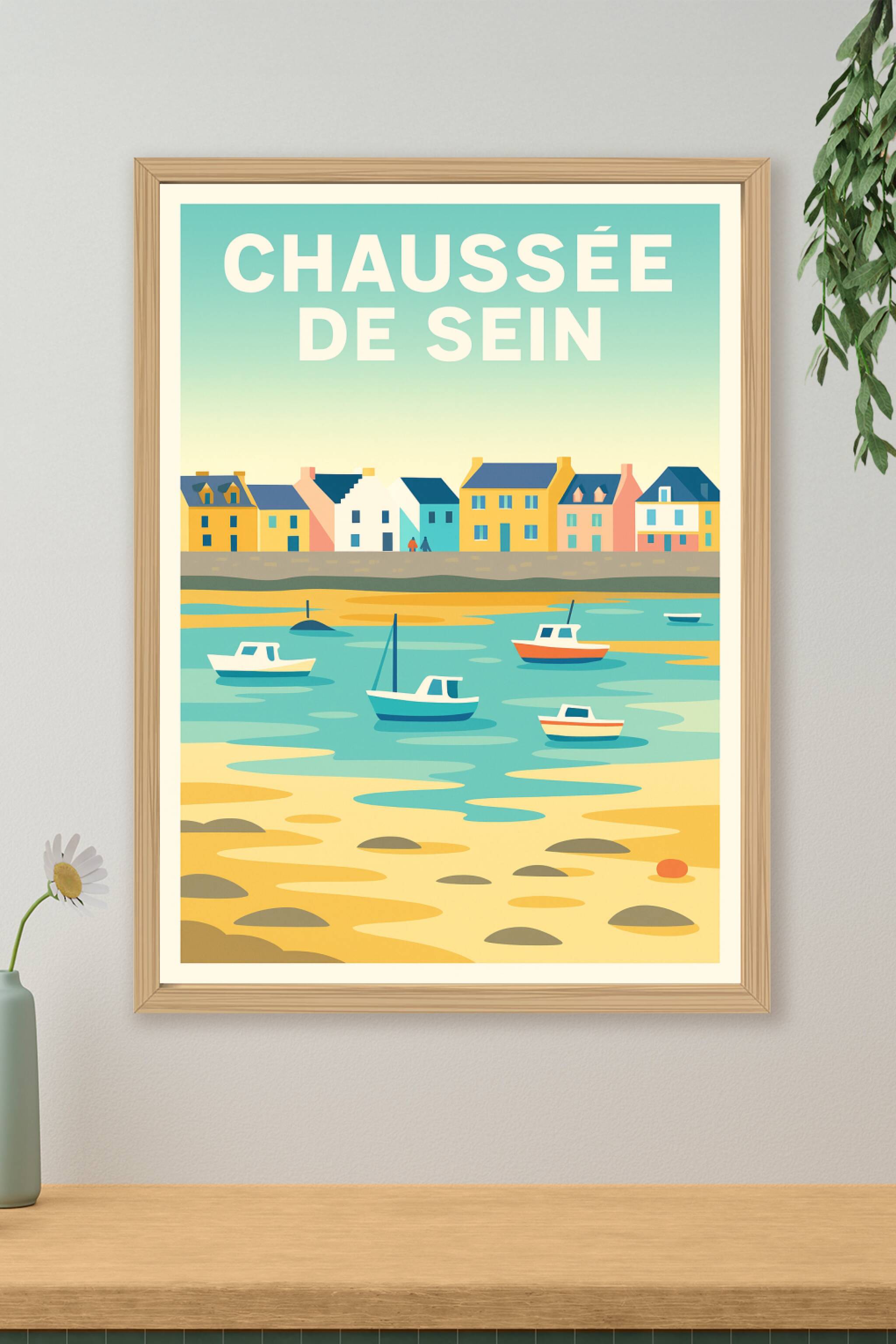 Affiche de Chaussée de Sein - L'éclat coloré du littoral breton