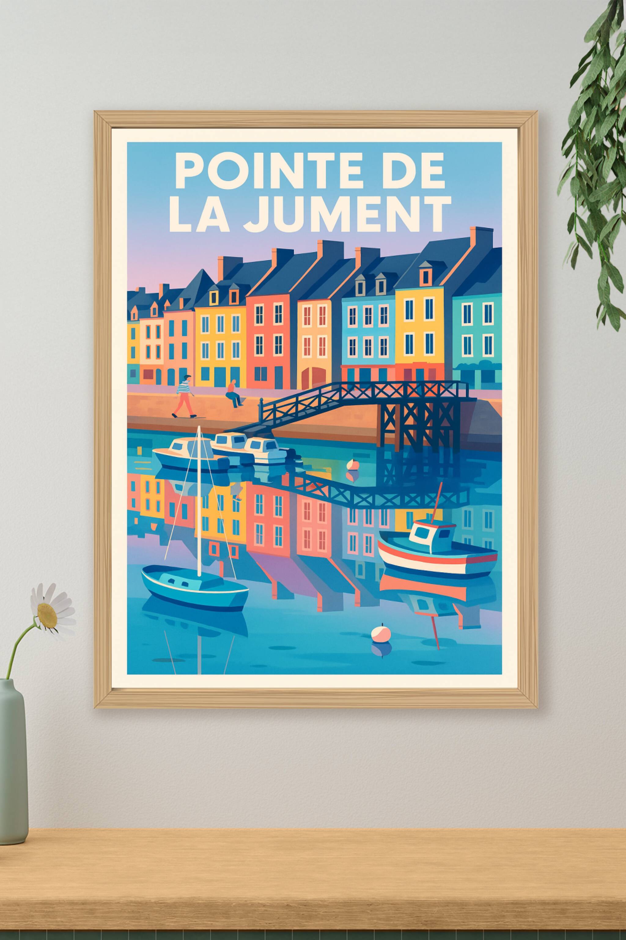 Affiche de Pointe de la Jument - L'éclat coloré du port breton