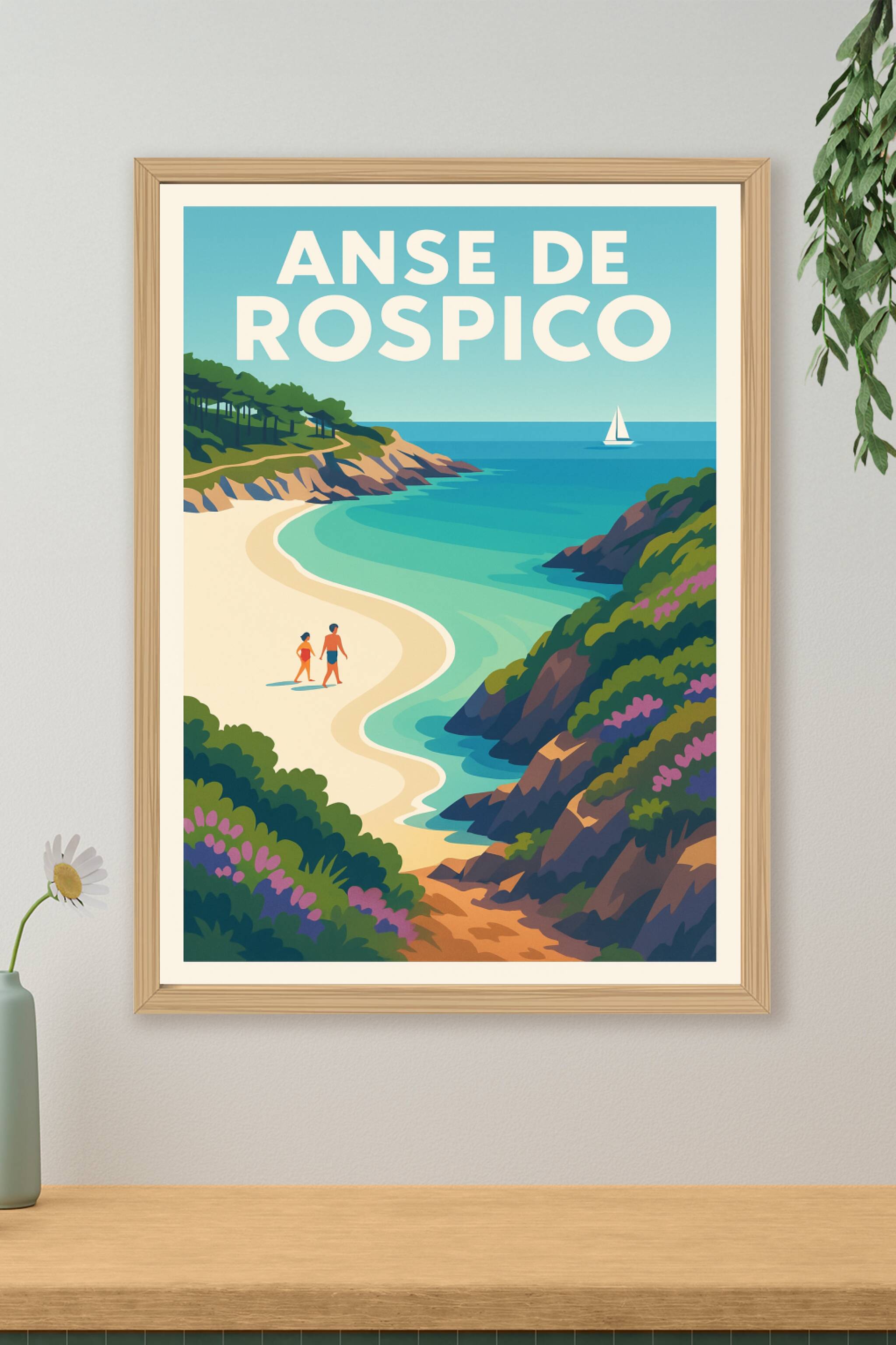 Affiche de Anse de Rospico - Le charme sauvage de la Bretagne au format poster