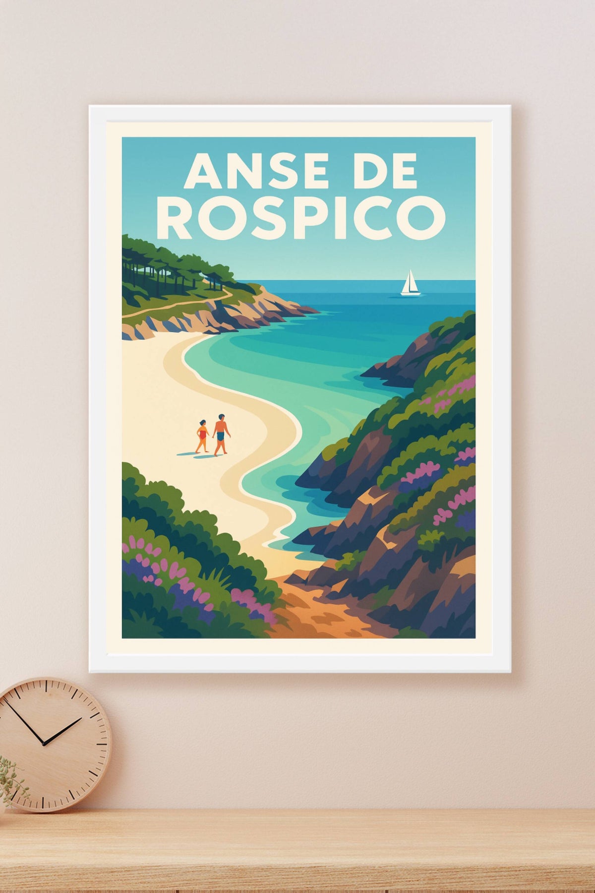 Affiche de Anse de Rospico - Le charme sauvage de la Bretagne au format poster