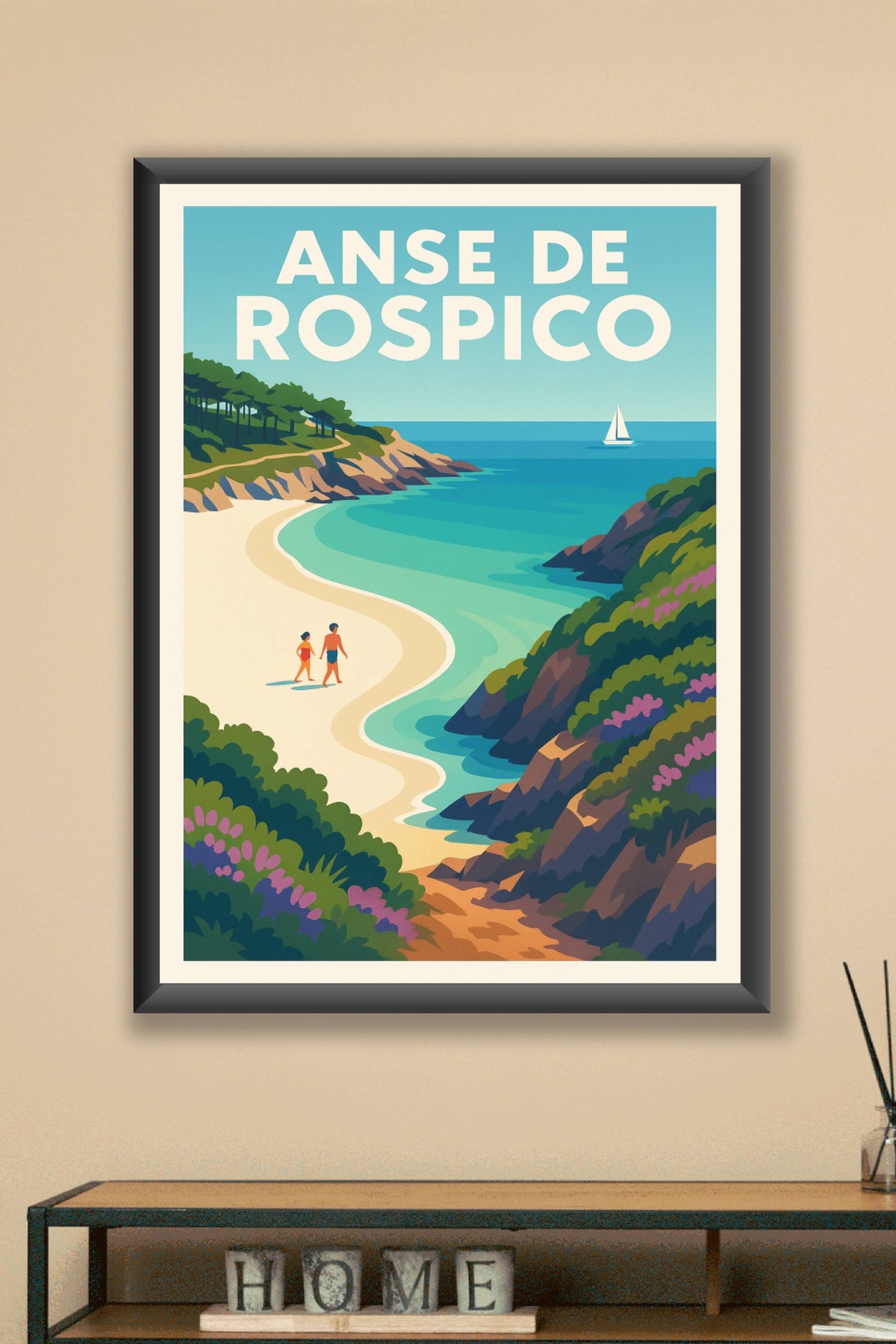 Affiche de Anse de Rospico - Le charme sauvage de la Bretagne au format poster