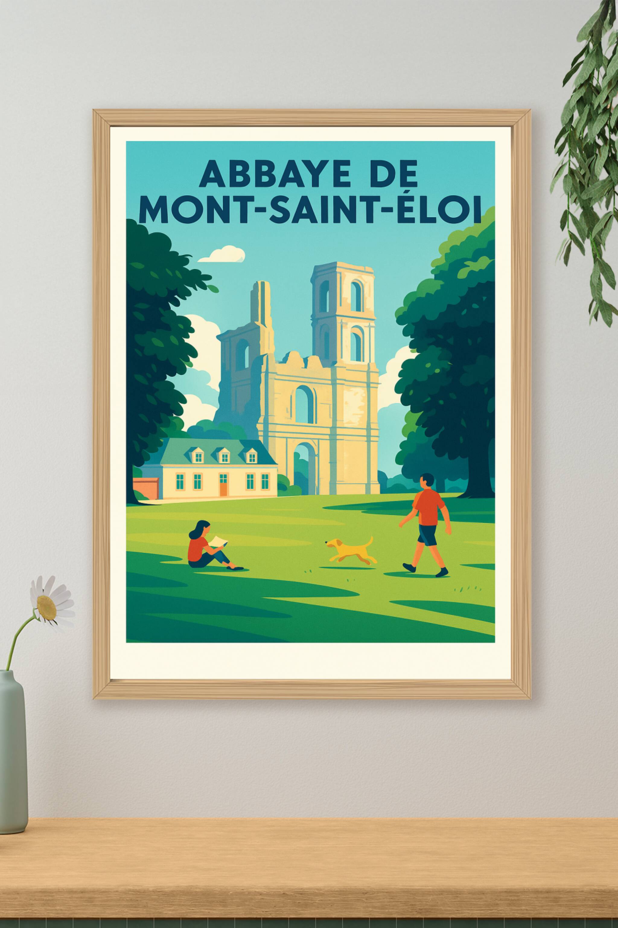 Affiche de Abbaye de Mont-Saint-Éloi - L'élégance des ruines historiques