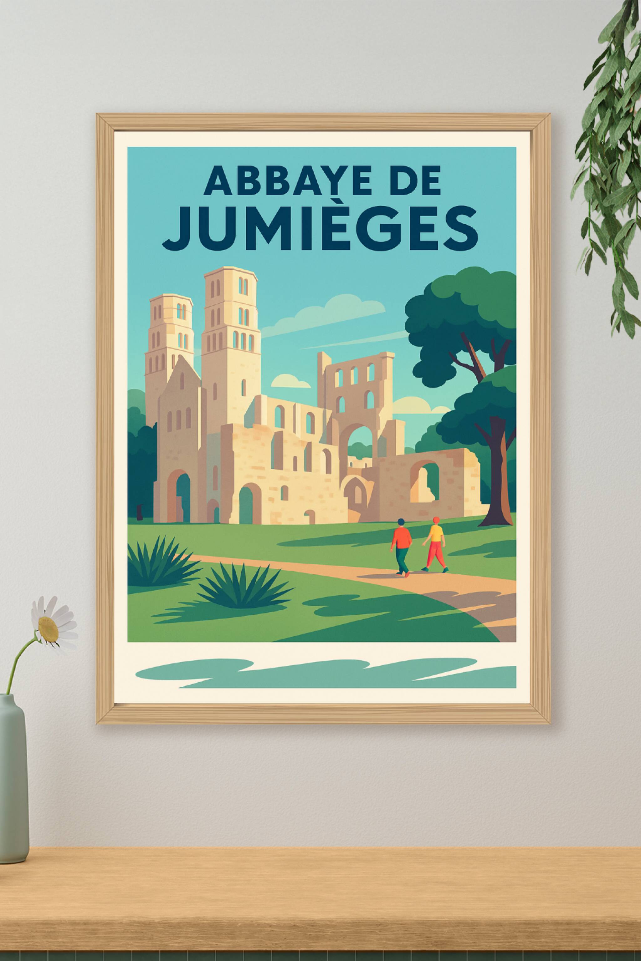 Affiche de Abbaye de Jumièges - L'élégance éternelle des ruines normandes