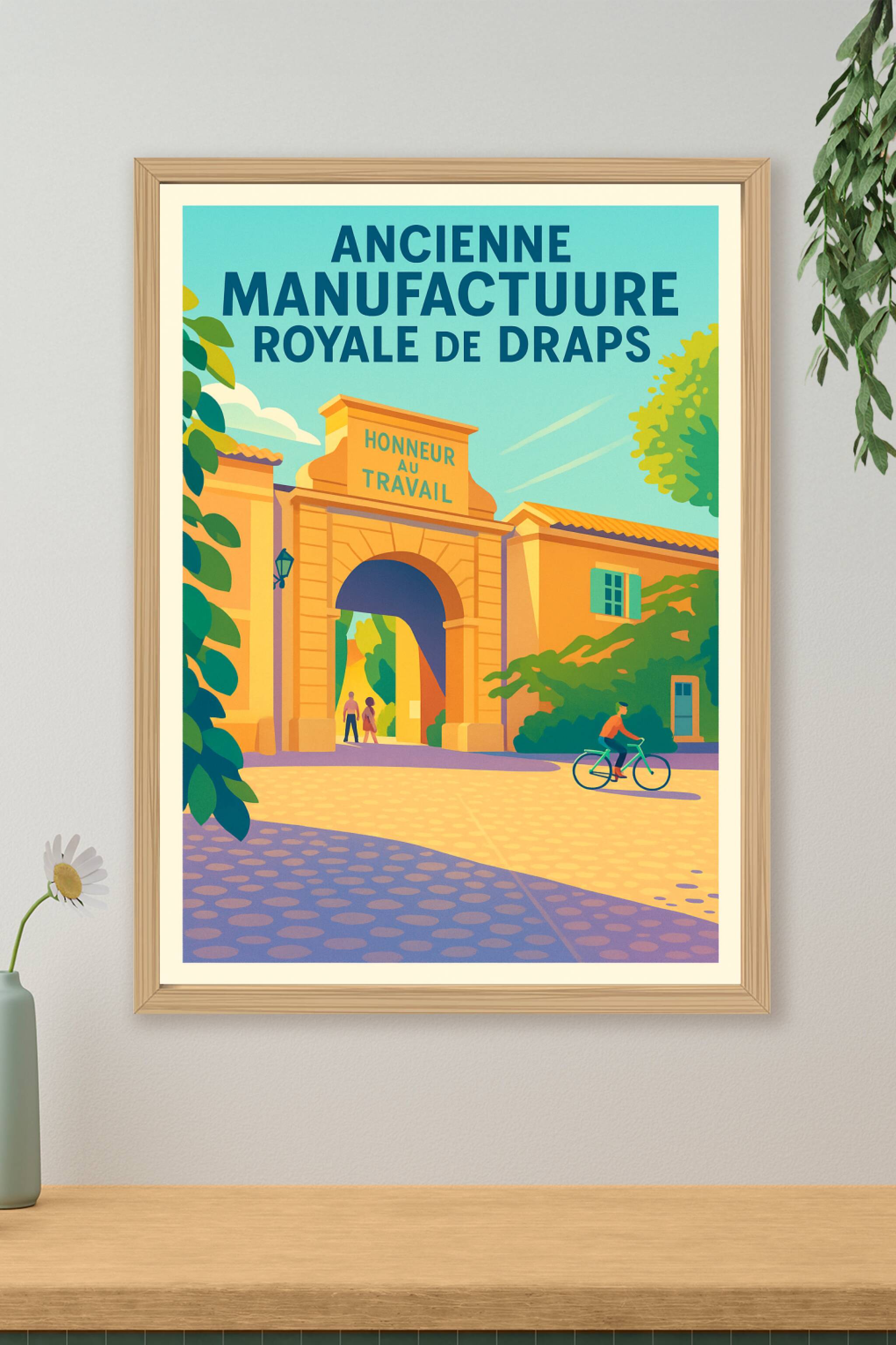 Affiche de Villeneuvette - L'élégance historique de la Manufacture Royale
