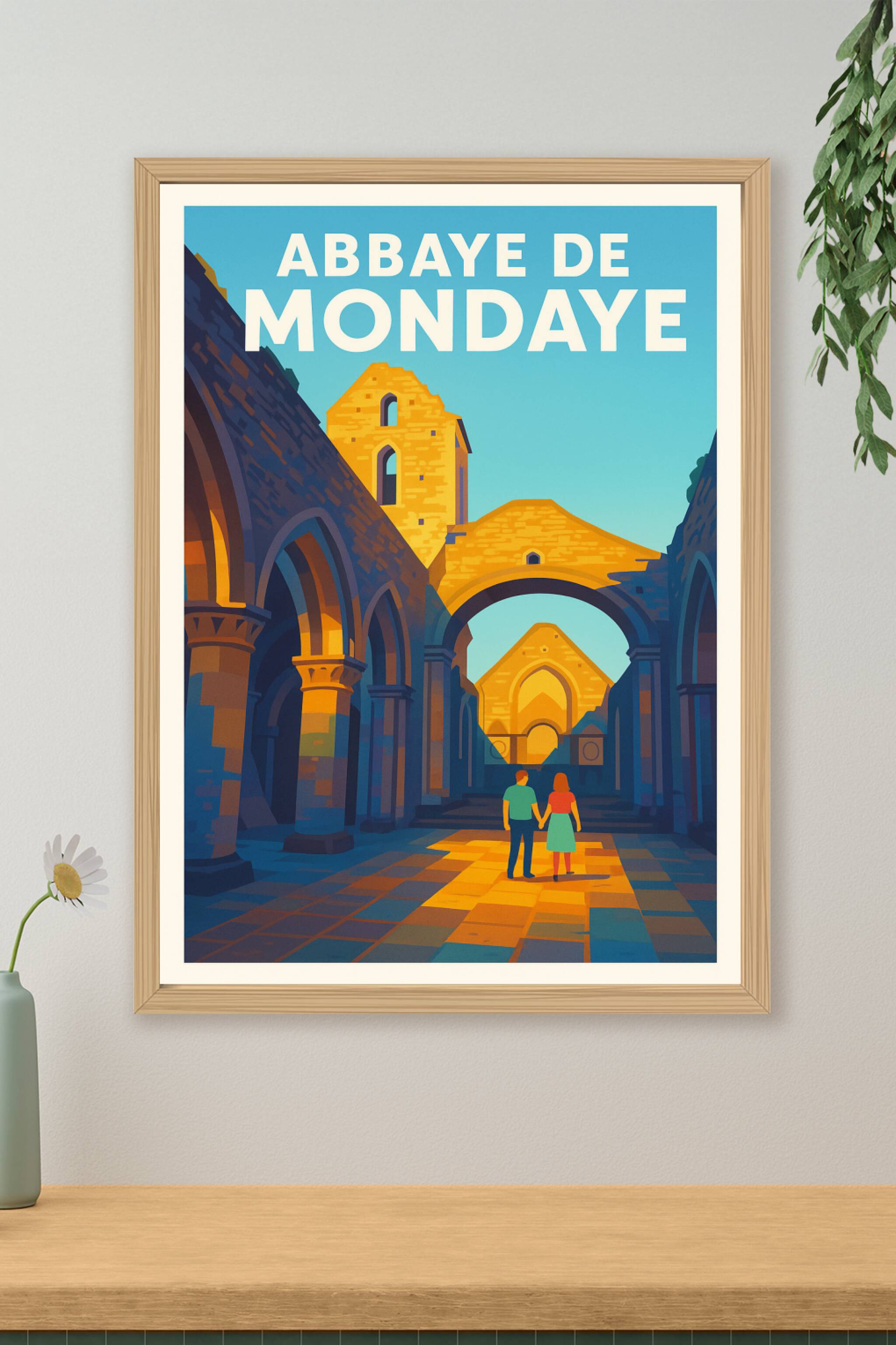 Affiche de Abbaye de Mondaye - L'élégance du patrimoine normand sous la lumière