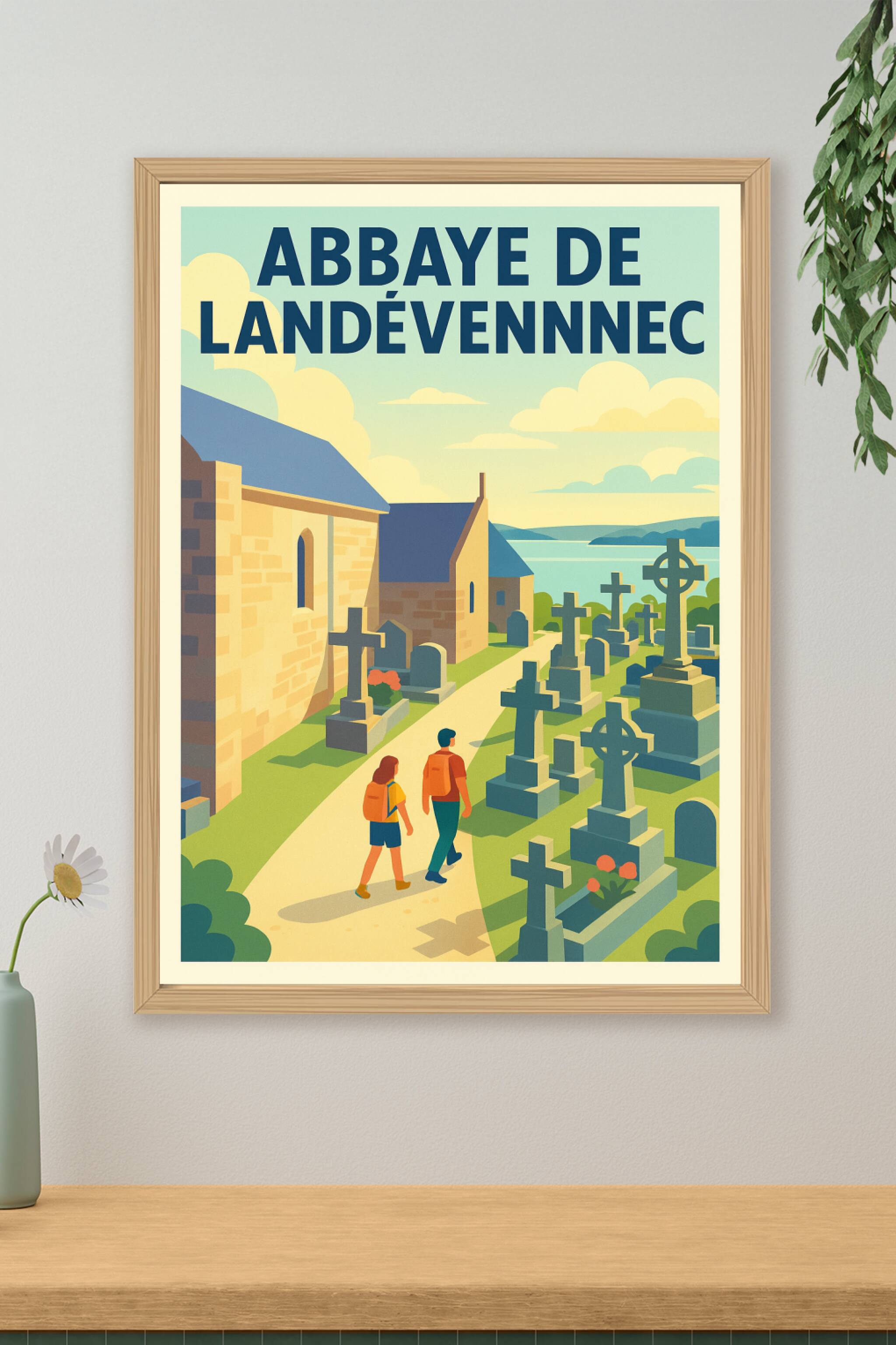 Affiche de Abbaye de Landévennec - Sérénité bretonne entre terre et mer