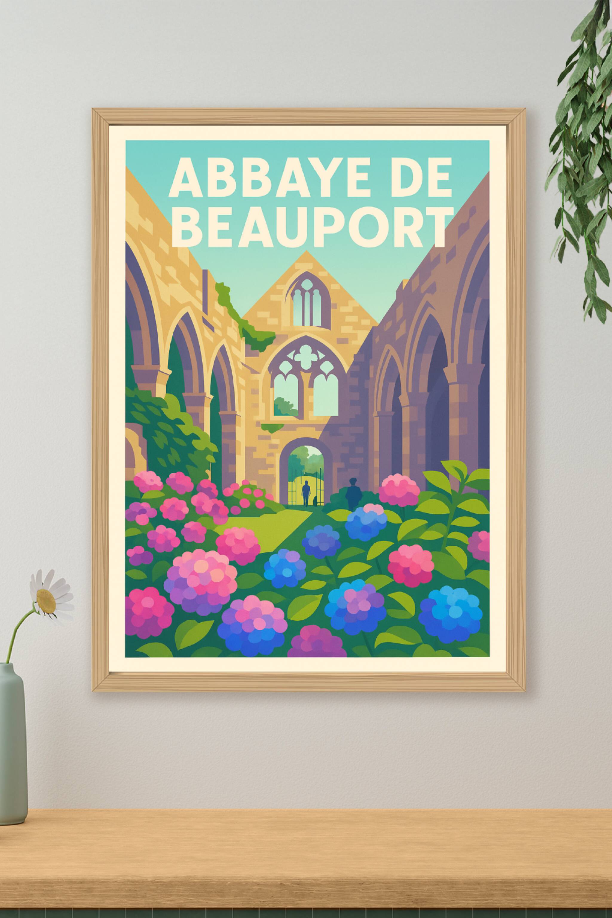 Affiche de Abbaye de Beauport - L'élégance éternelle des pierres bretonnes