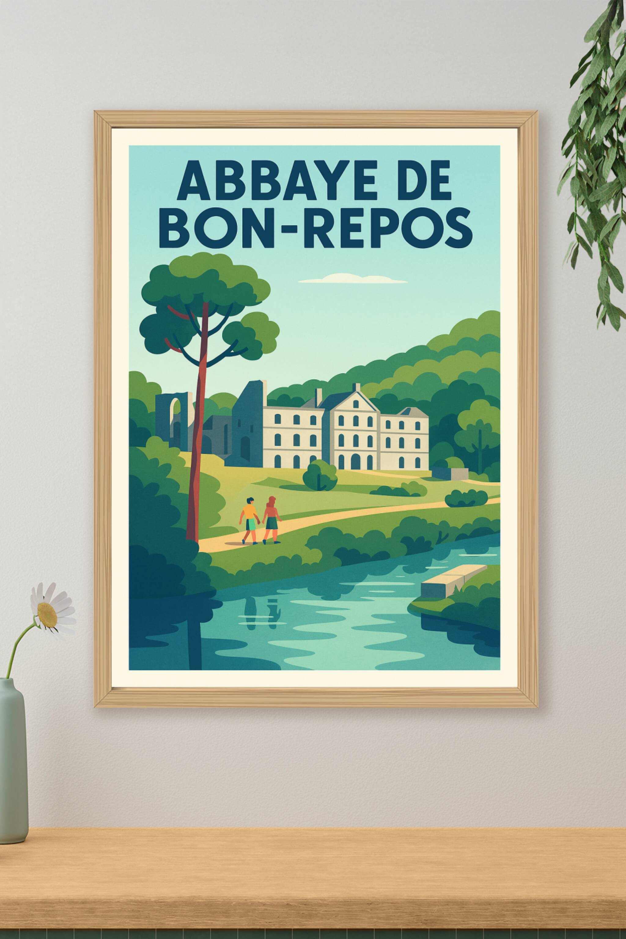 Affiche de Abbaye de Bon-Repos - Sérénité historique au bord du canal