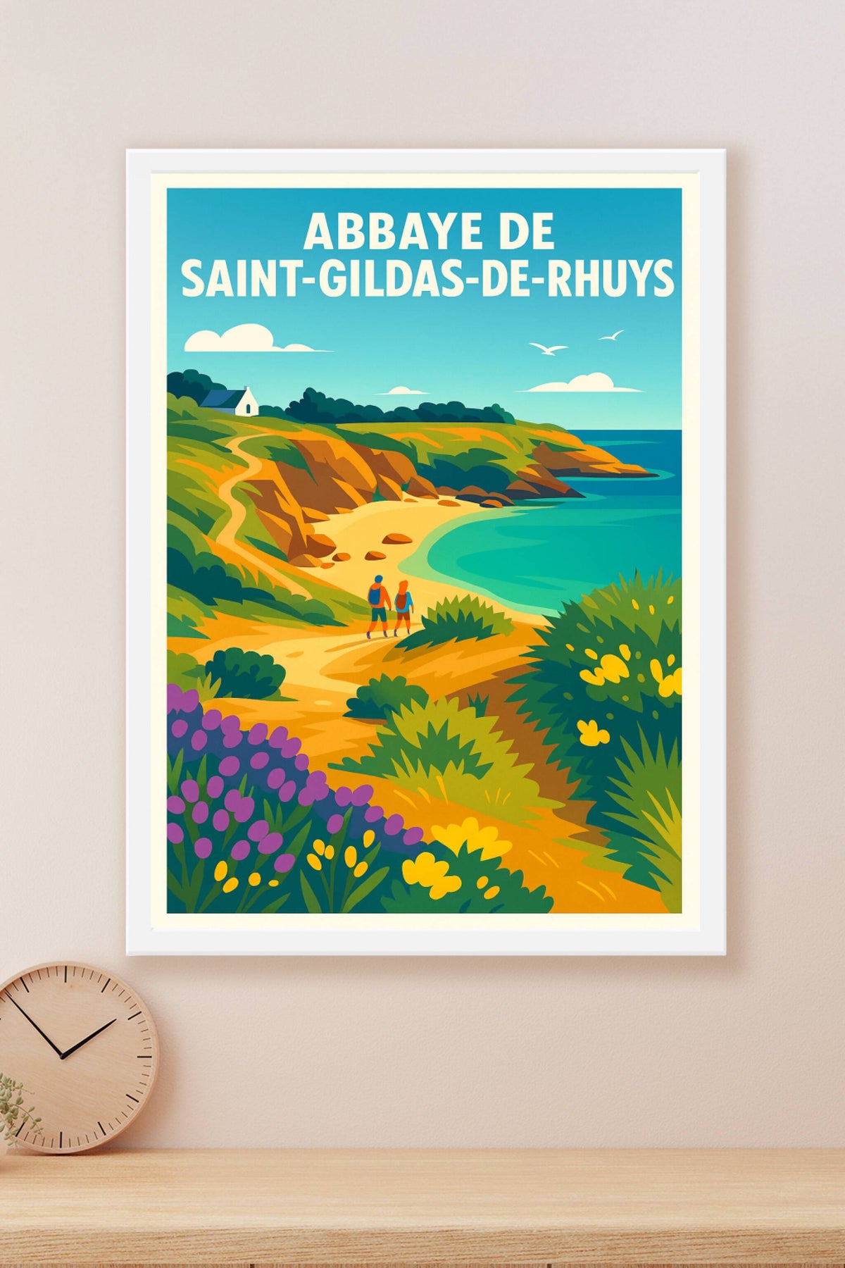 Affiche de Saint-Gildas-de-Rhuys - Évasion sauvage sur les falaises bretonnes