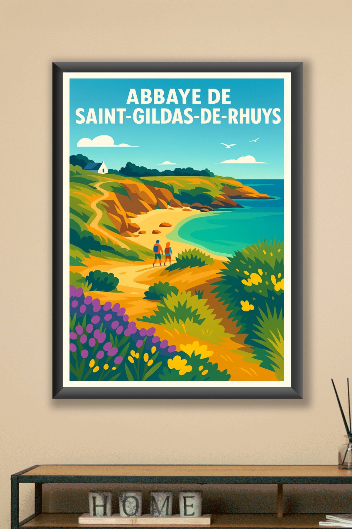 Affiche de Saint-Gildas-de-Rhuys - Évasion sauvage sur les falaises bretonnes